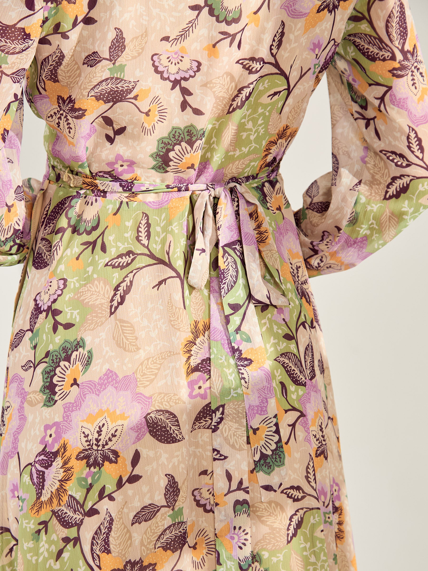 GWD Claudina Floral Print Maxi Wrap Dress