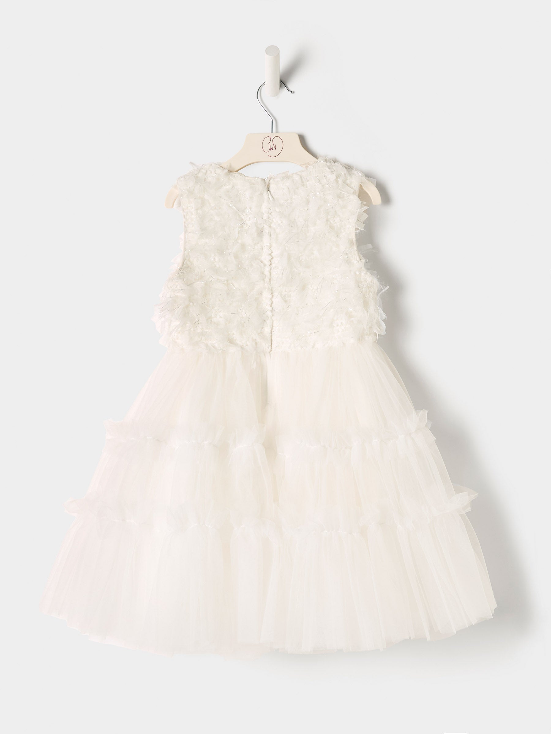 GWD Filly Ruffle Princess Dress – White Tulle Flower Girl & Party Dress