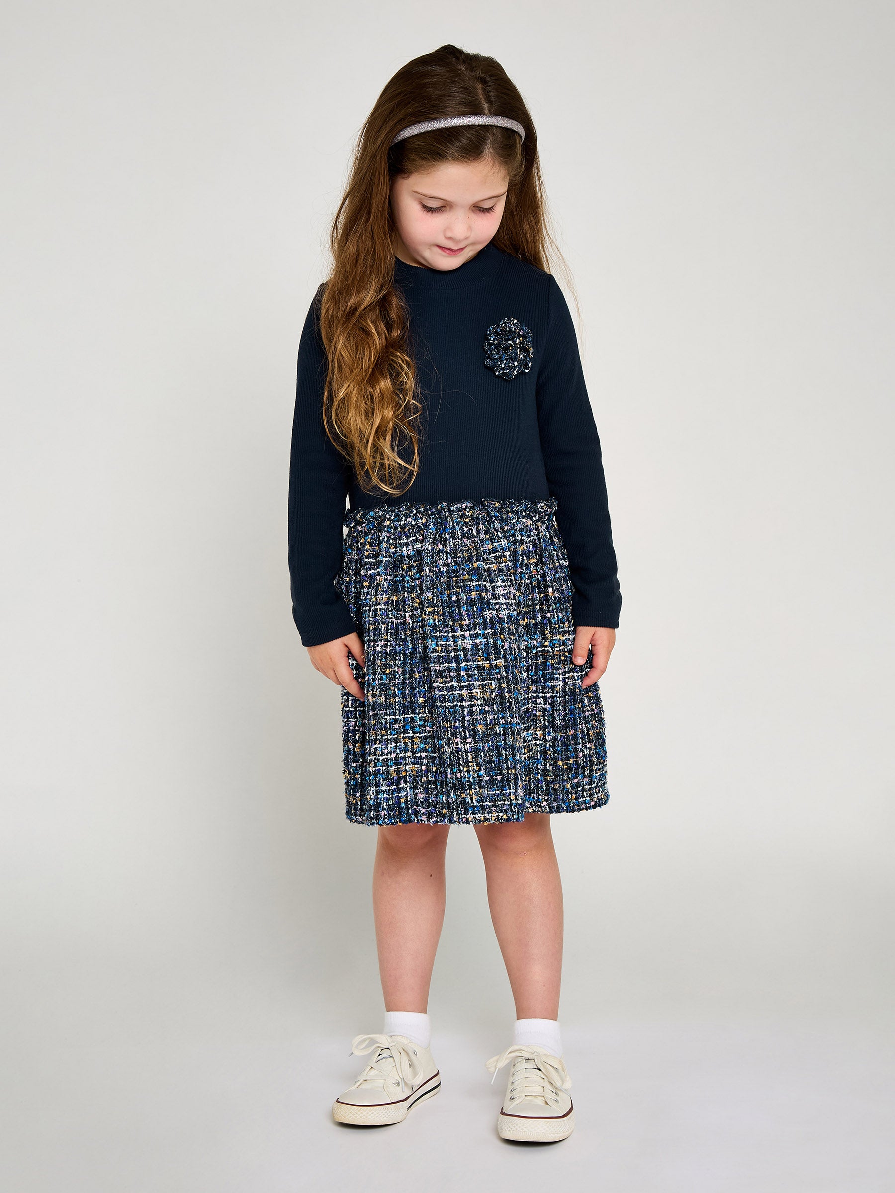 GWD Agatha 2 in 1 Tweed Corsage Dress