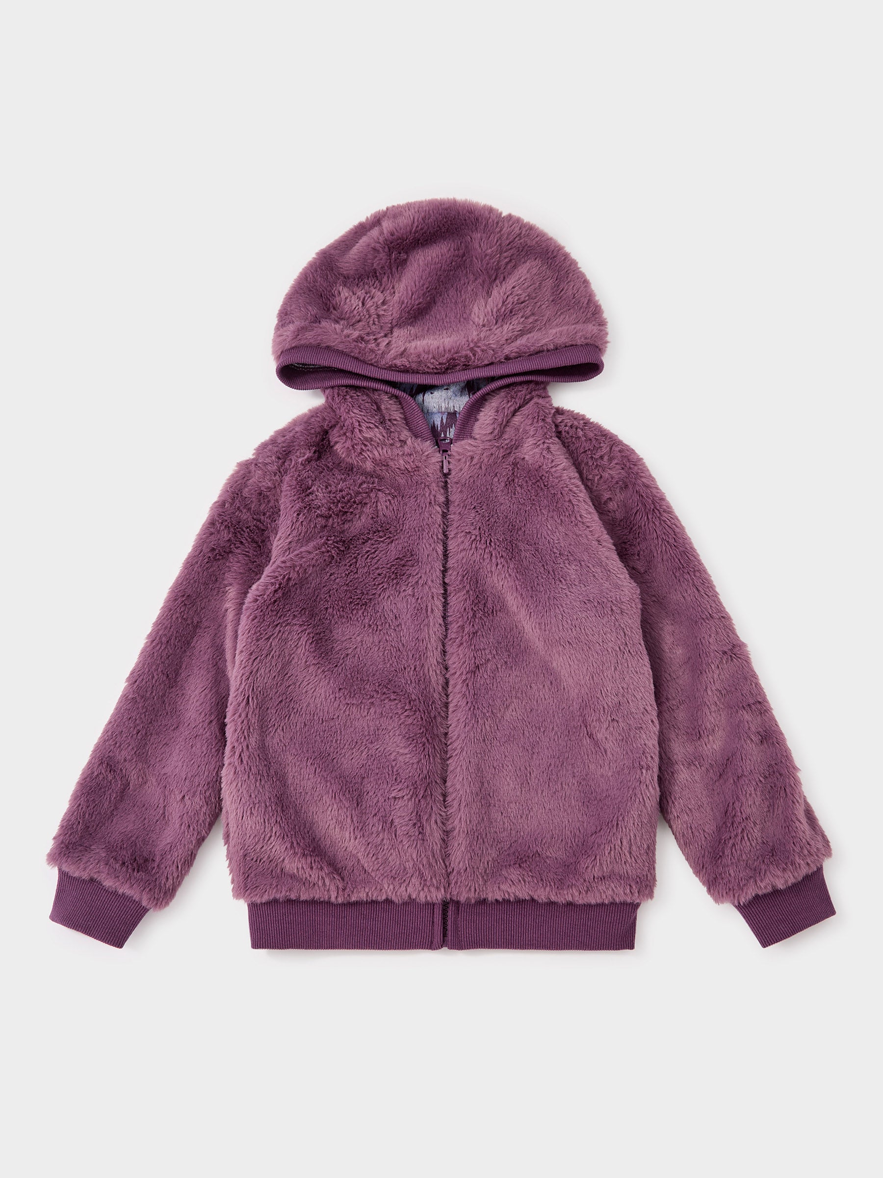 GWD Ziggy Ava Multi-Print Reversible Faux Fur Hooded Jacket