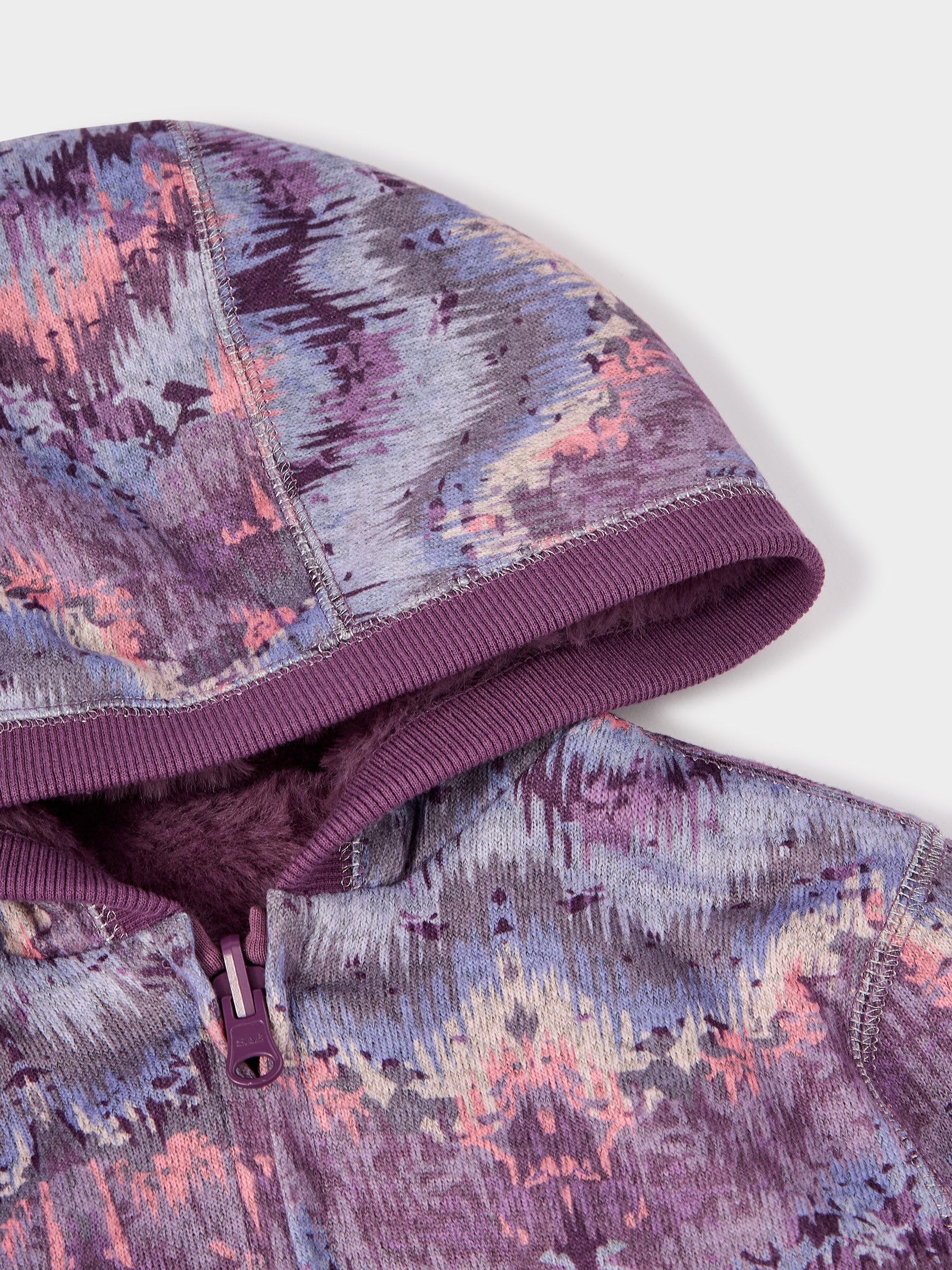 GWD Ziggy Ava Multi-Print Reversible Faux Fur Hooded Jacket