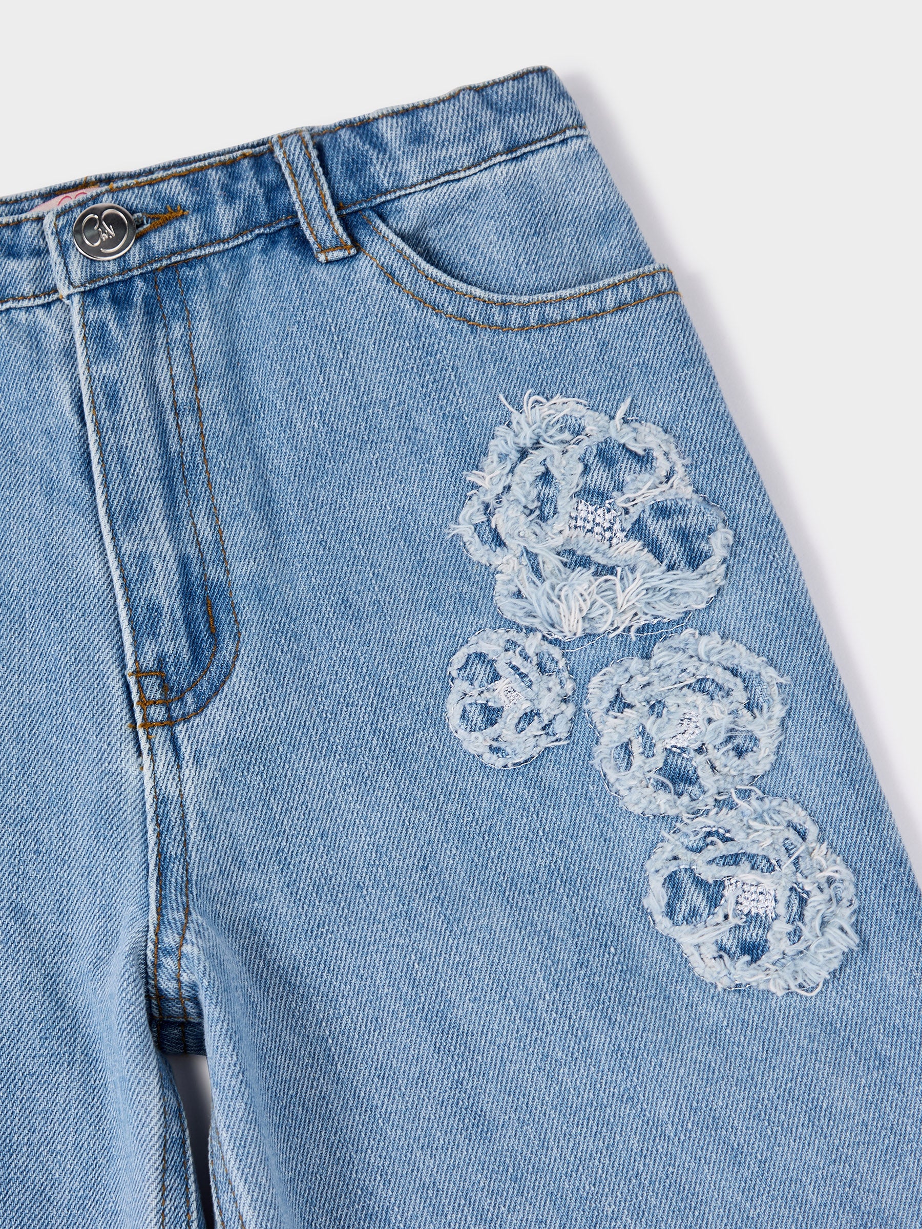 GWD Madge Wide Leg Indigo Denim Jean