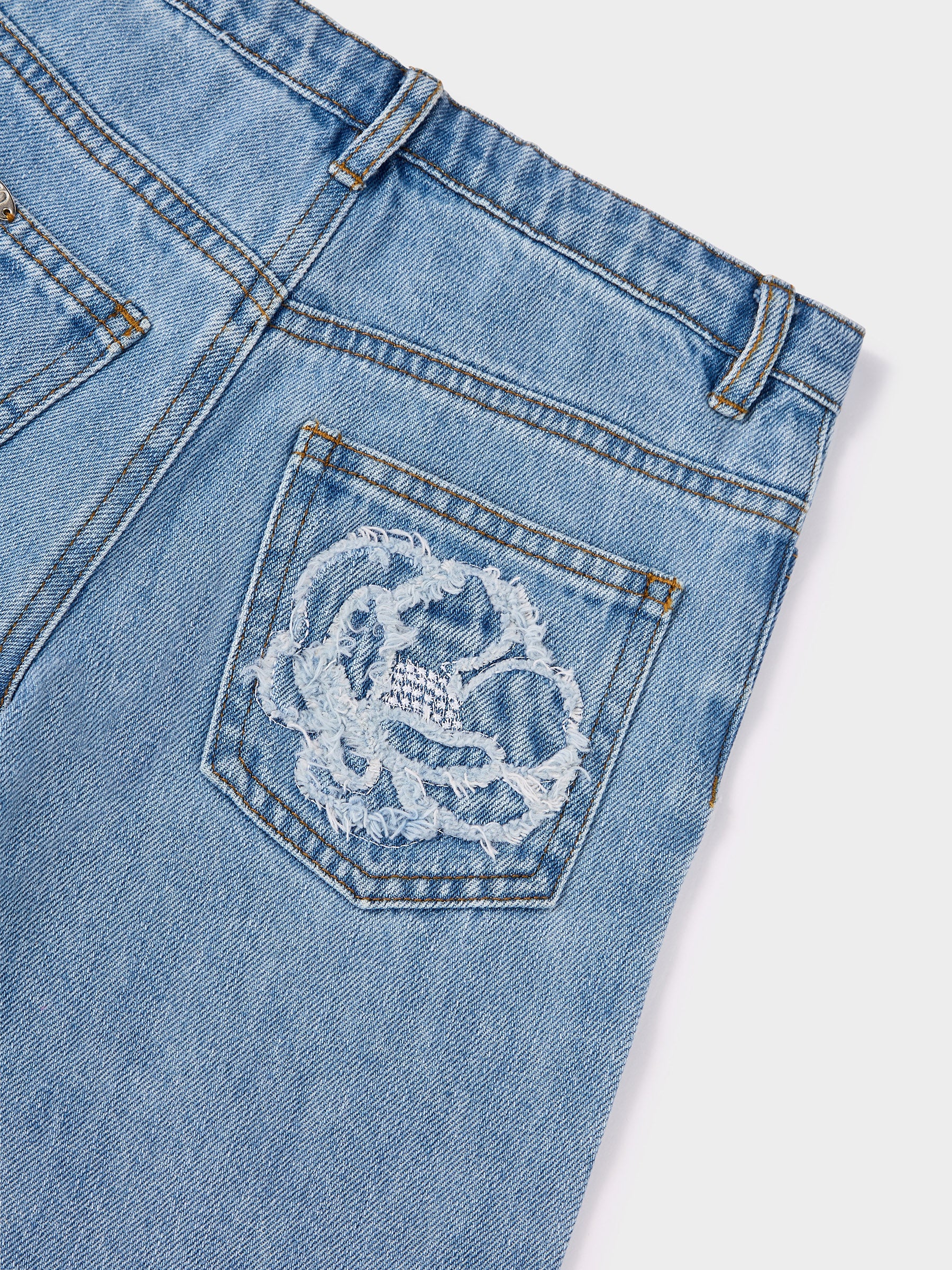 GWD Madge Wide Leg Indigo Denim Jean