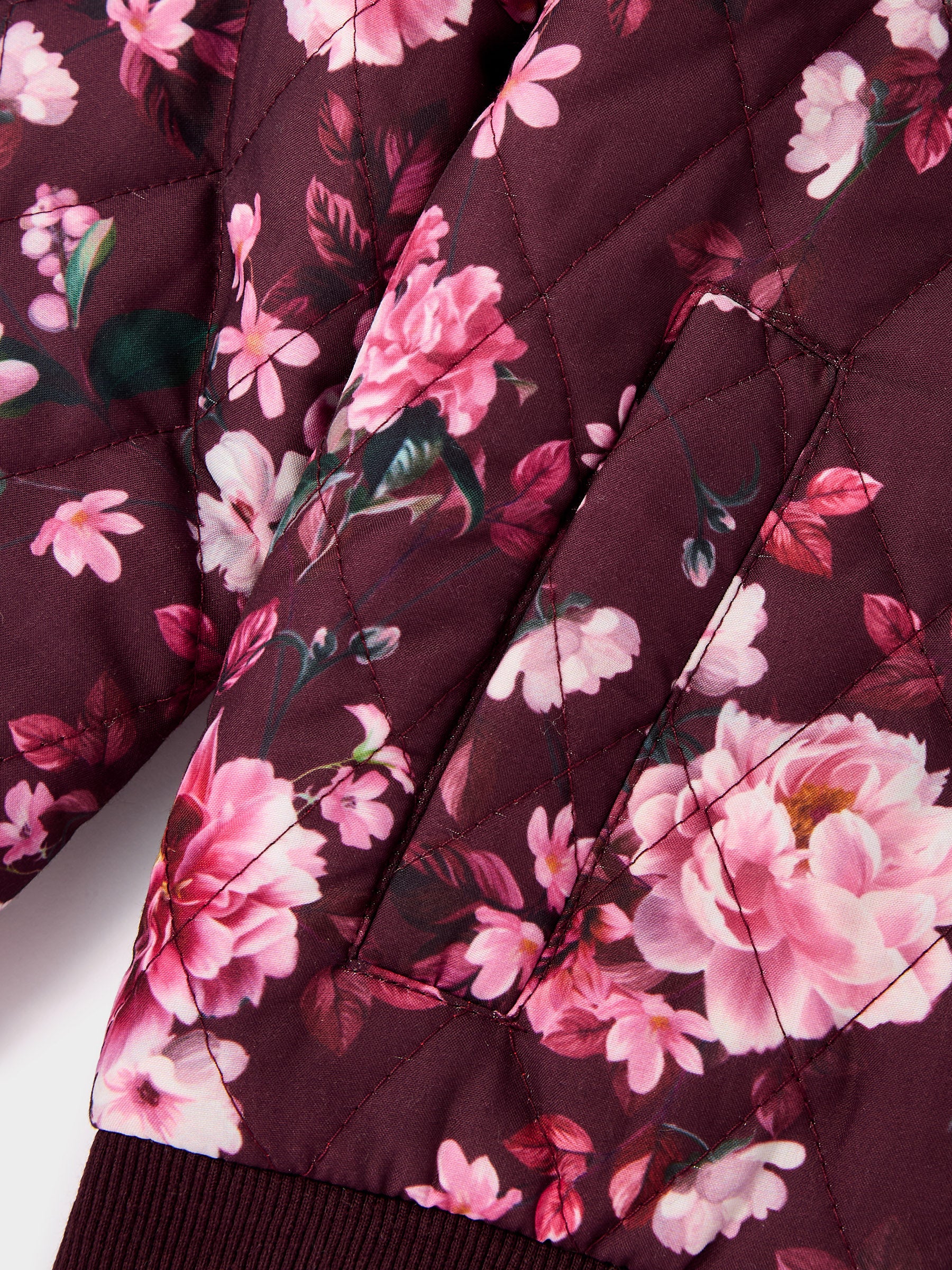 GWD Keely Floral Print Faux Fur Lined Hooded Jacket