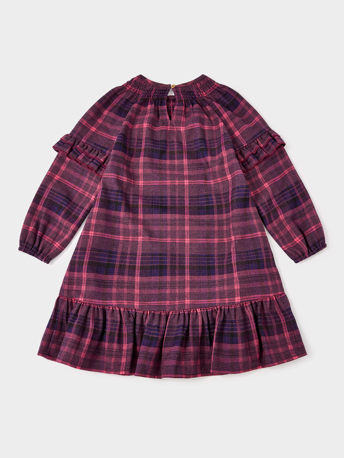 GWD Pixie Burgundy and Pink Check Dress