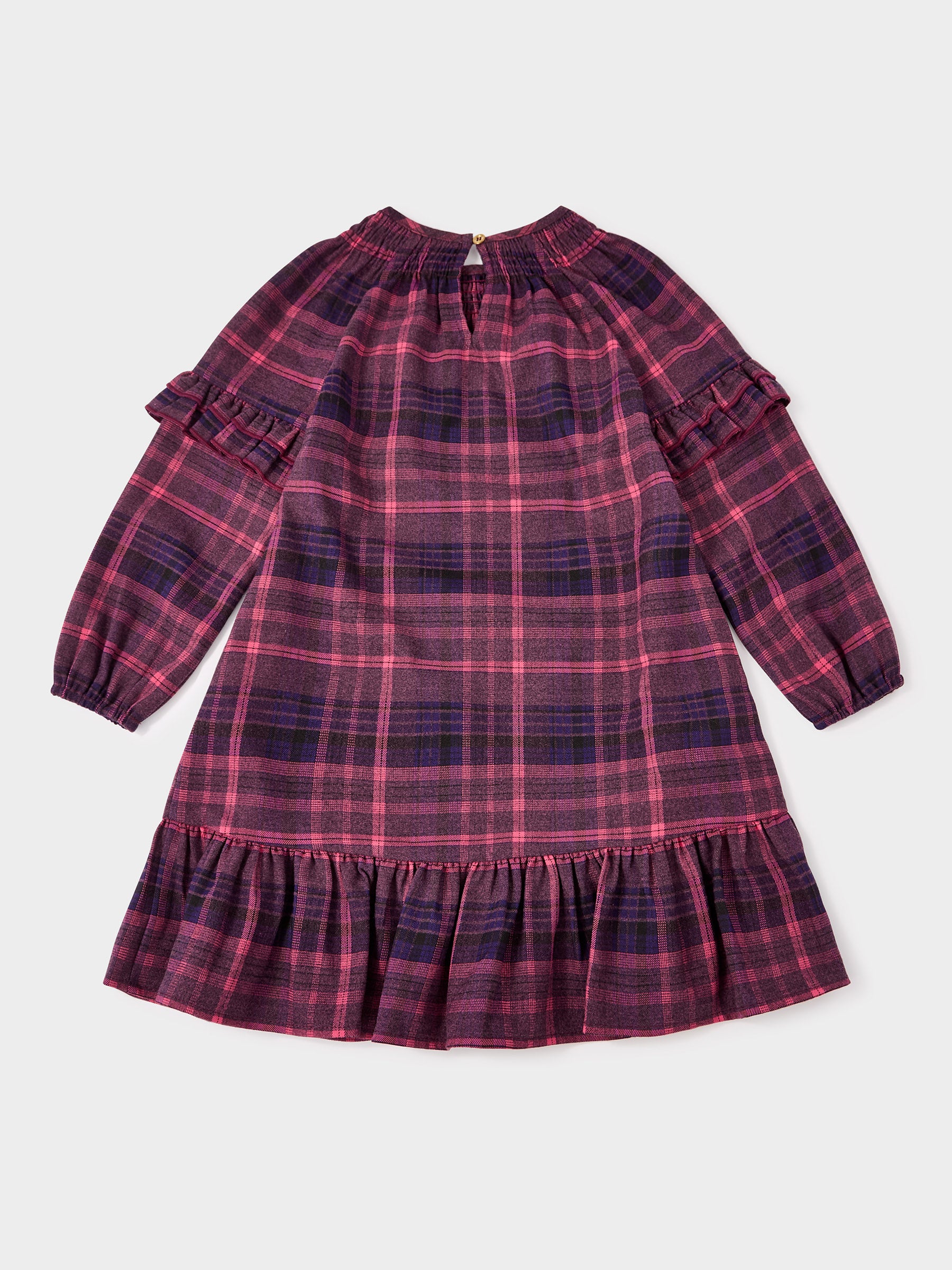 GWD Pixie Burgundy and Pink Check Dress