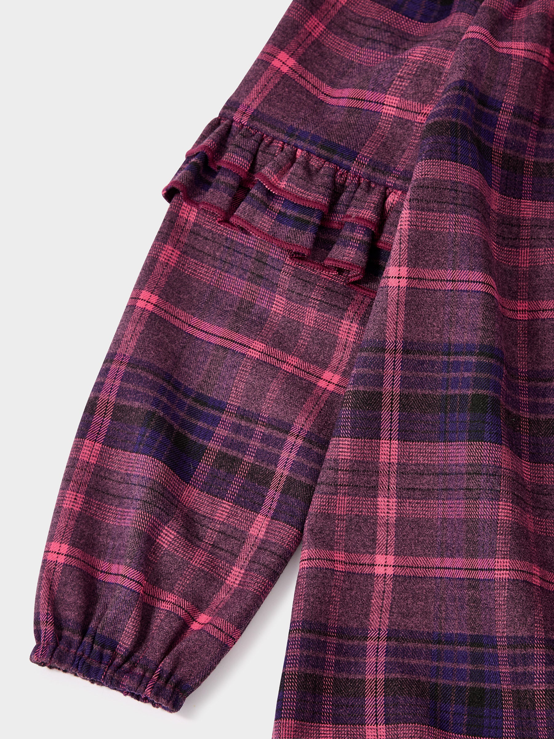 GWD Pixie Burgundy and Pink Check Dress