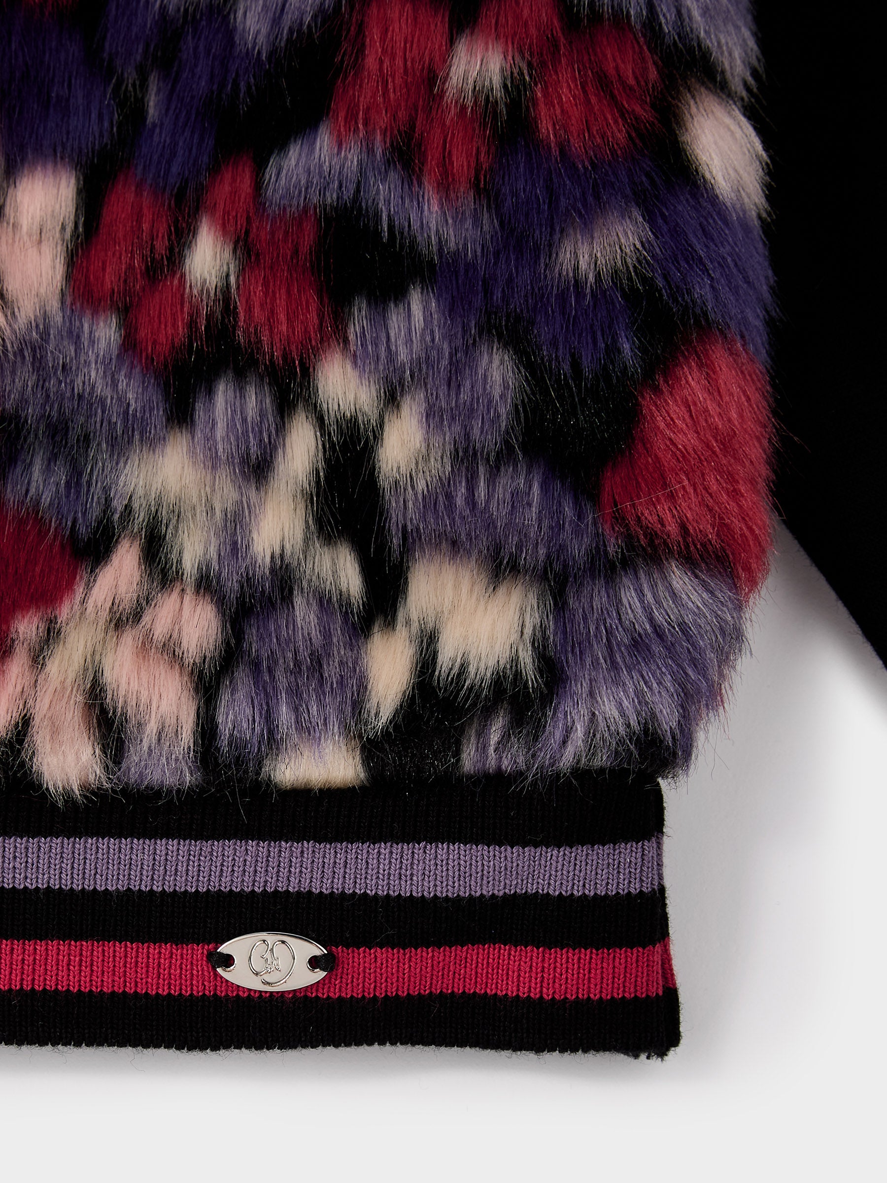 GWD Lulu Mae Floral Faux Fur Sweatshirt