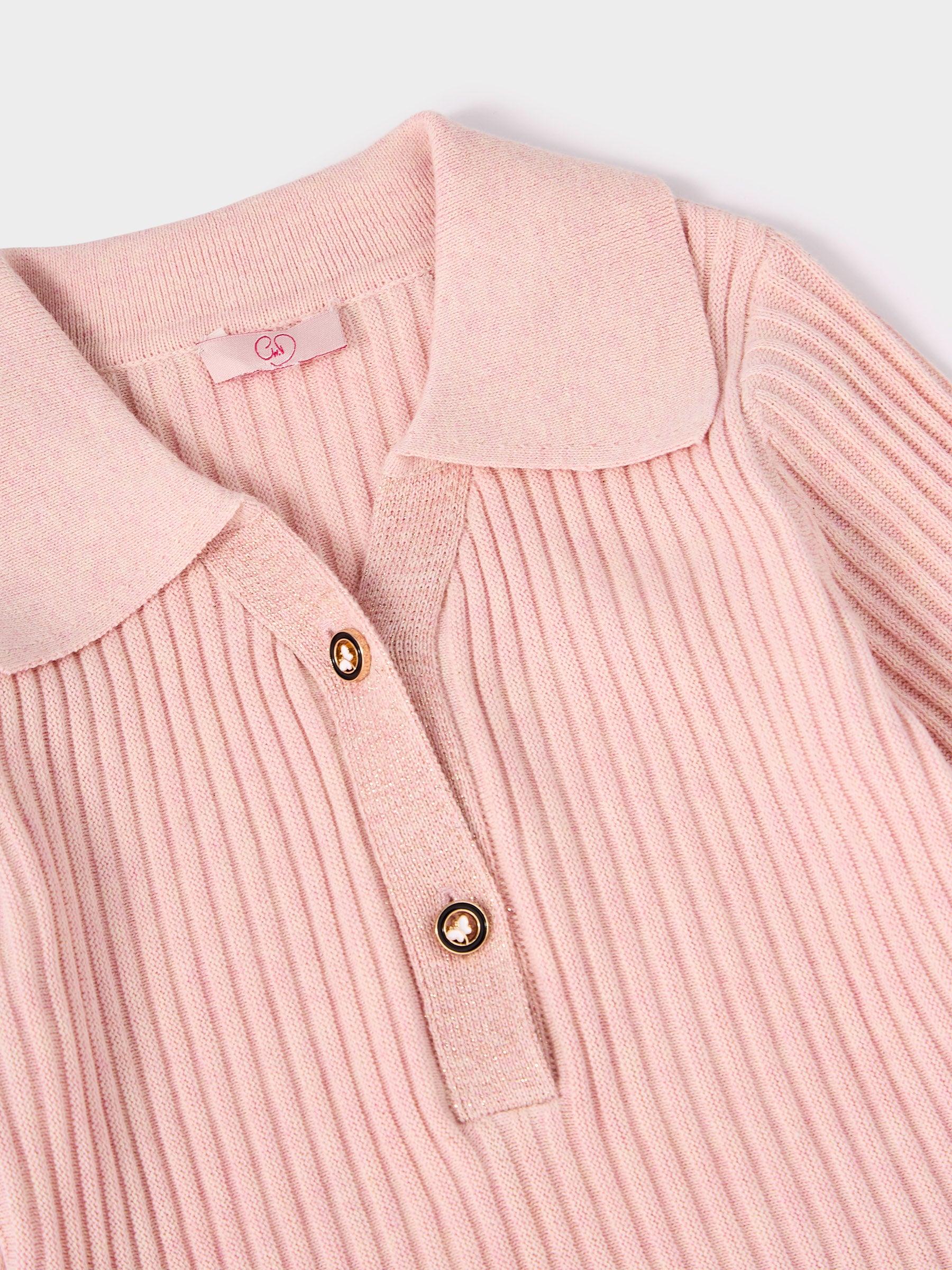 GWD Tayla Pink Collared Knitted Dress