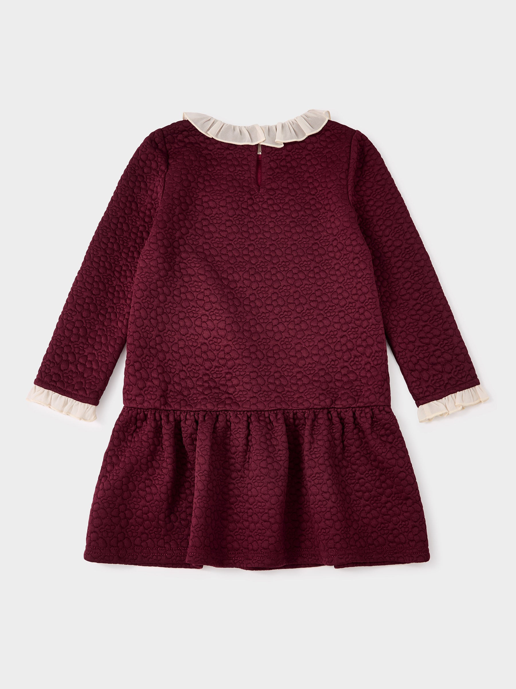 GWD Millie Burgundy Embroidered Sweat Dress