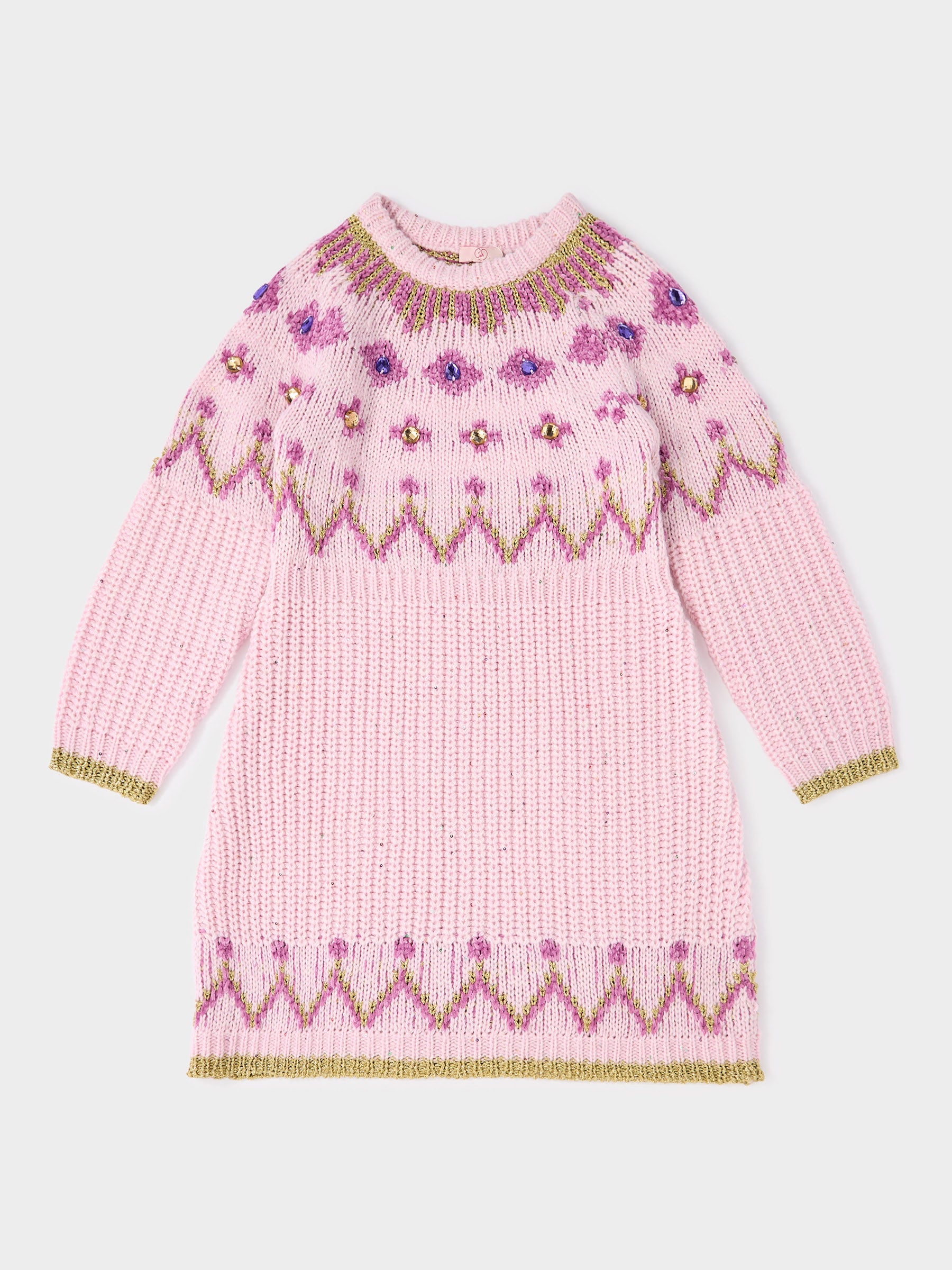 Vicky Multi Geometric Jacquard Dress | GWD Clothing