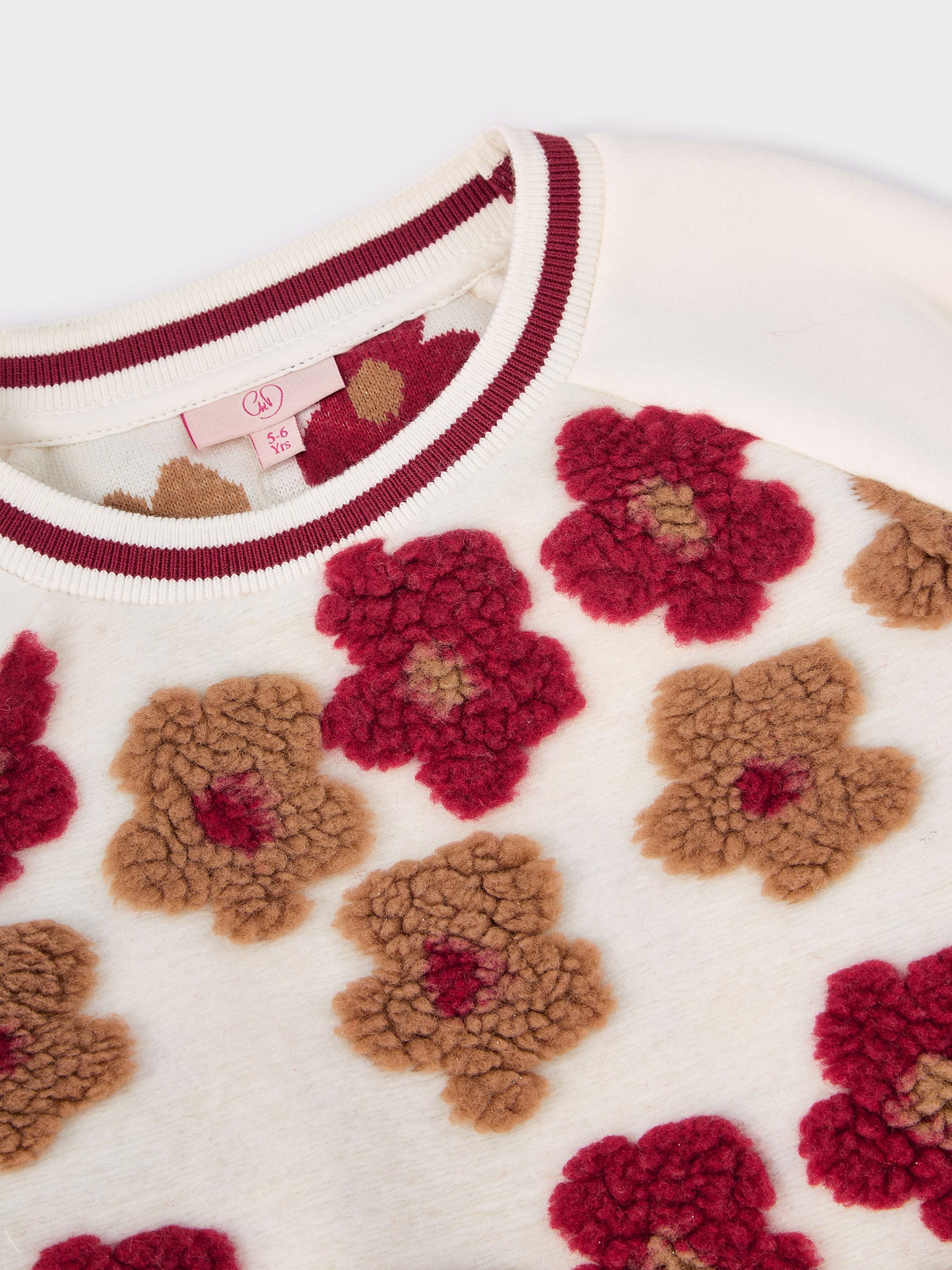 GWD Lulu Boucle Embroidered Floral Sweatshirt