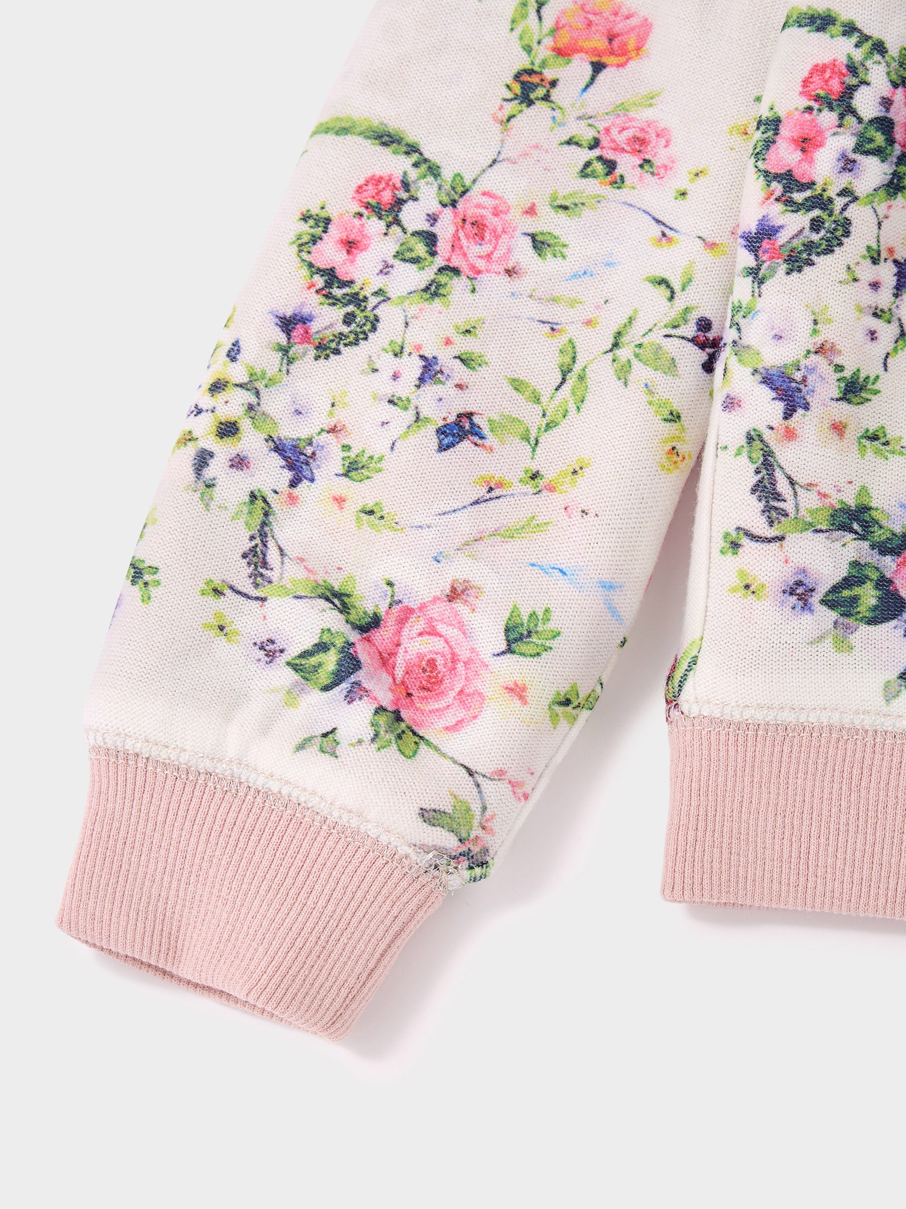 GWD Faye Cathy Reversible Faux Fur and Floral Print Sweatshirt