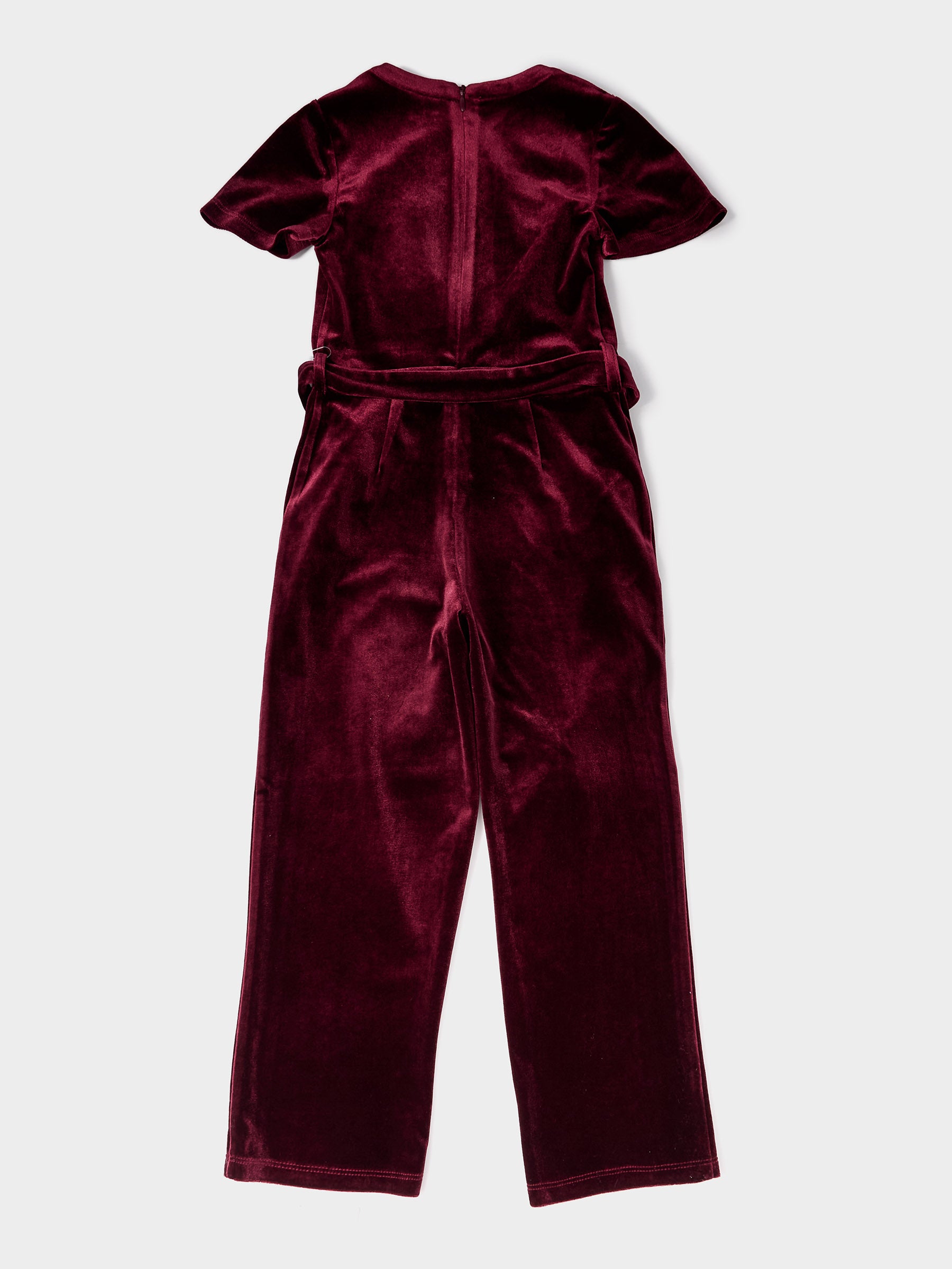 GWD Nova Burgundy Velvet Jumpsuit