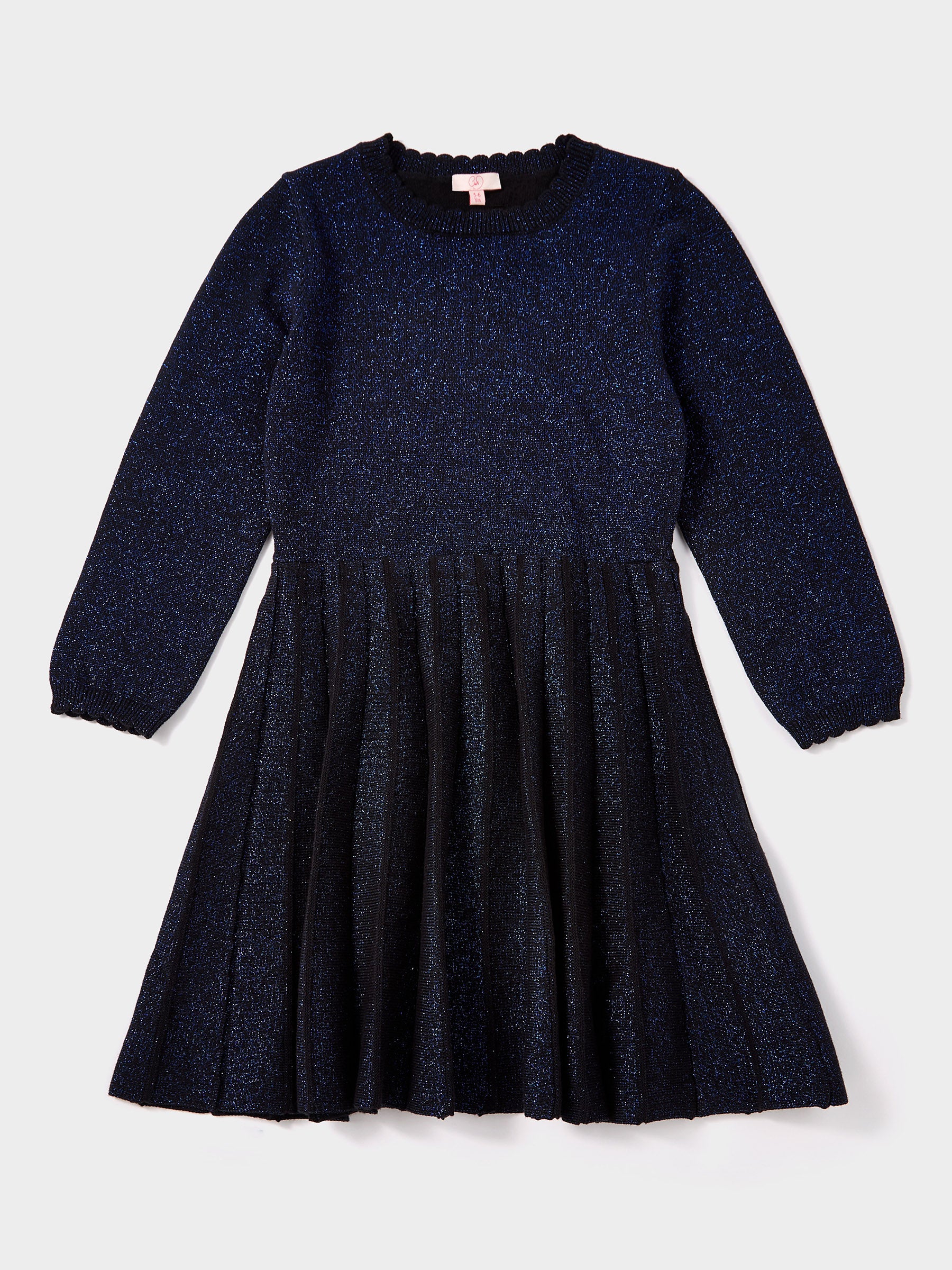 Glitter Navy Lurex Knitted Dress | GWD Clothing