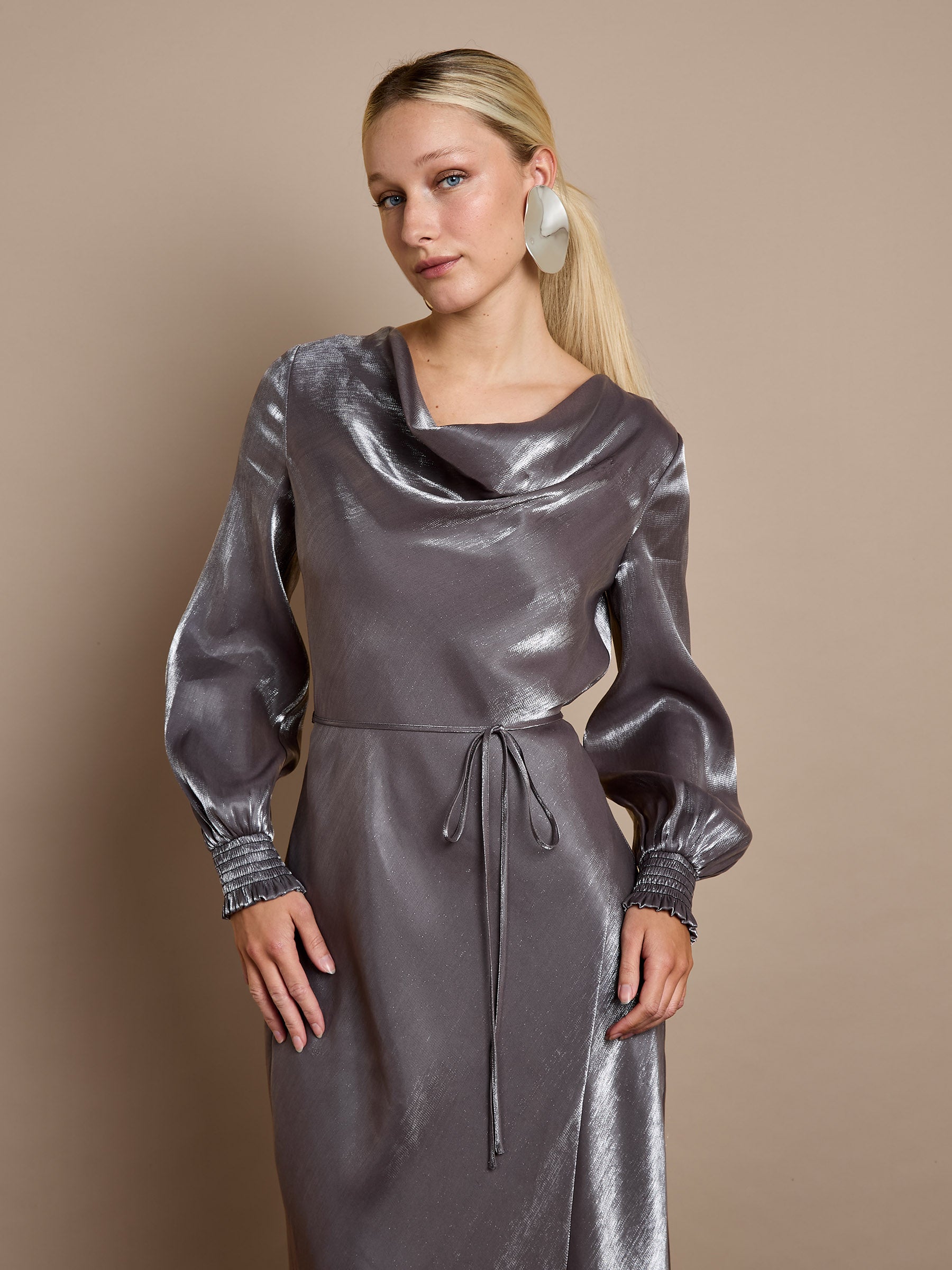 Karlie Silver Maxi Dress