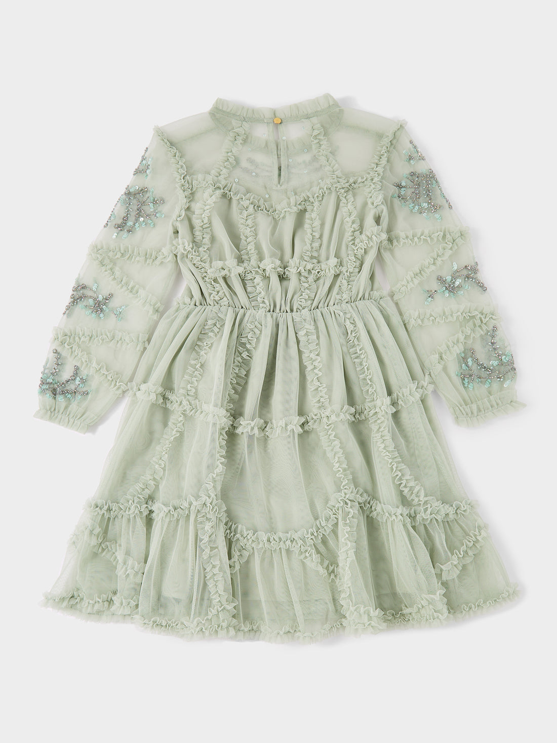 GWD Twyla Long sleeve Mesh Dress Pistachio Green