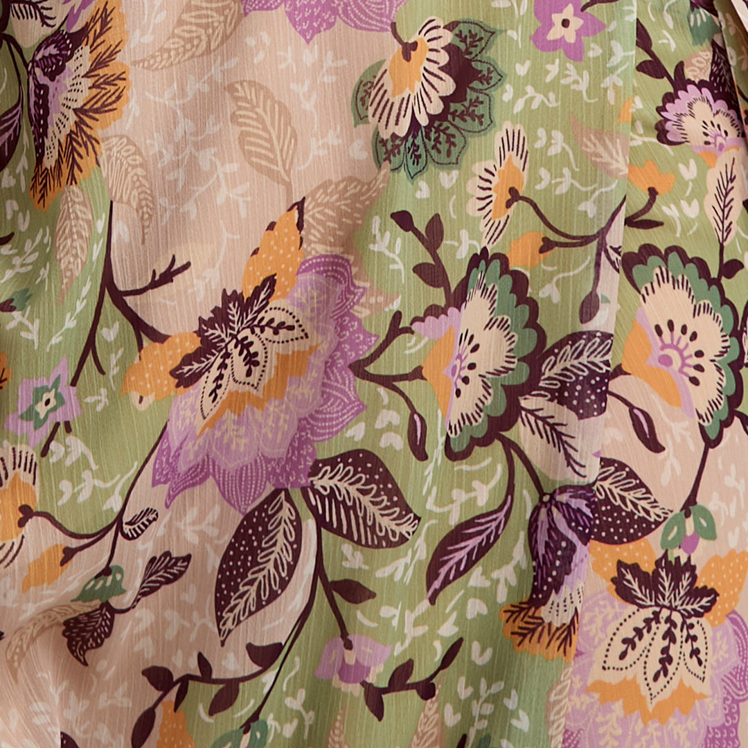 GWD Claudina Floral Print Maxi Wrap Dress