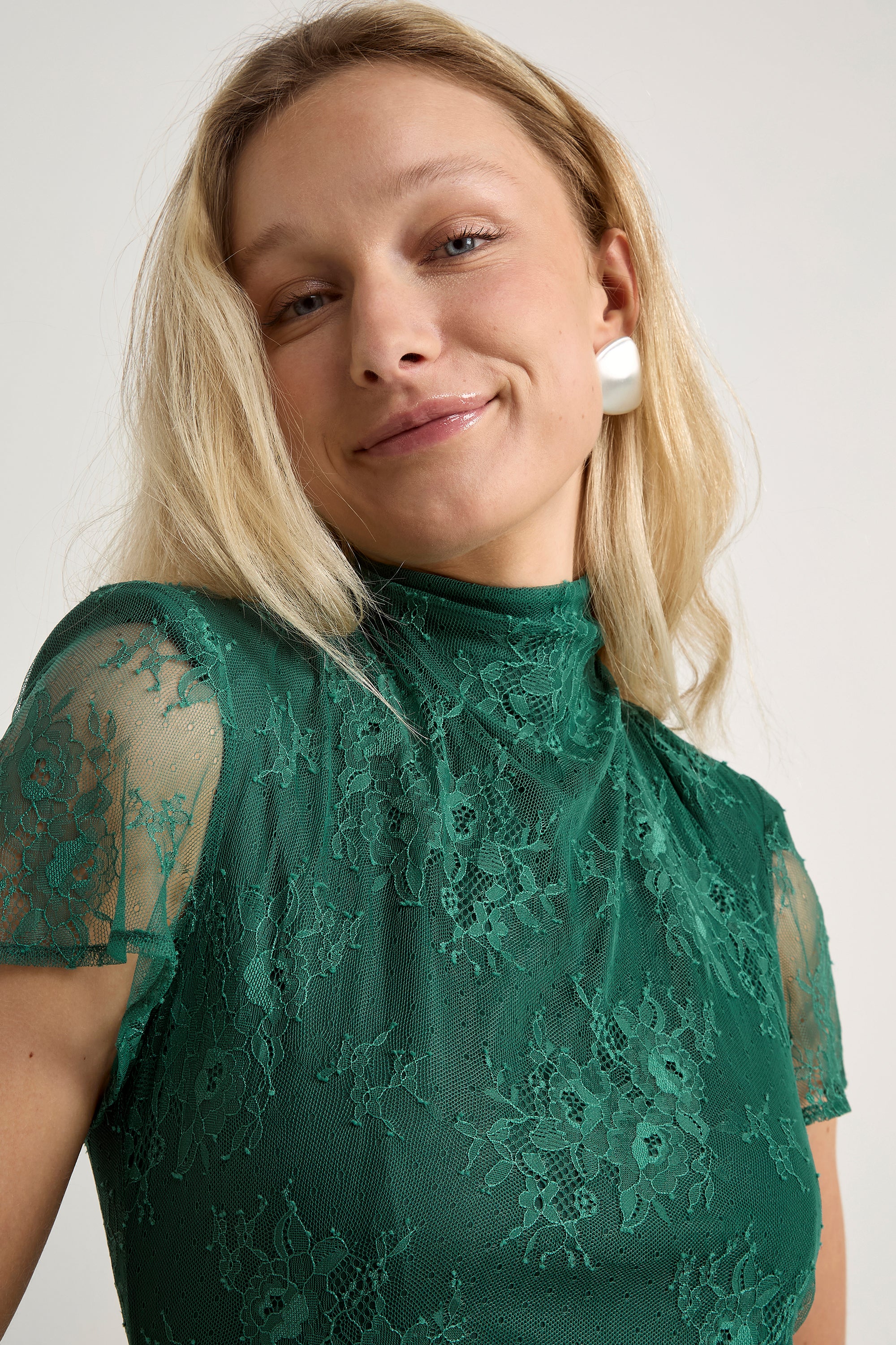 GWD Gracie Green Lace Maxi Dress