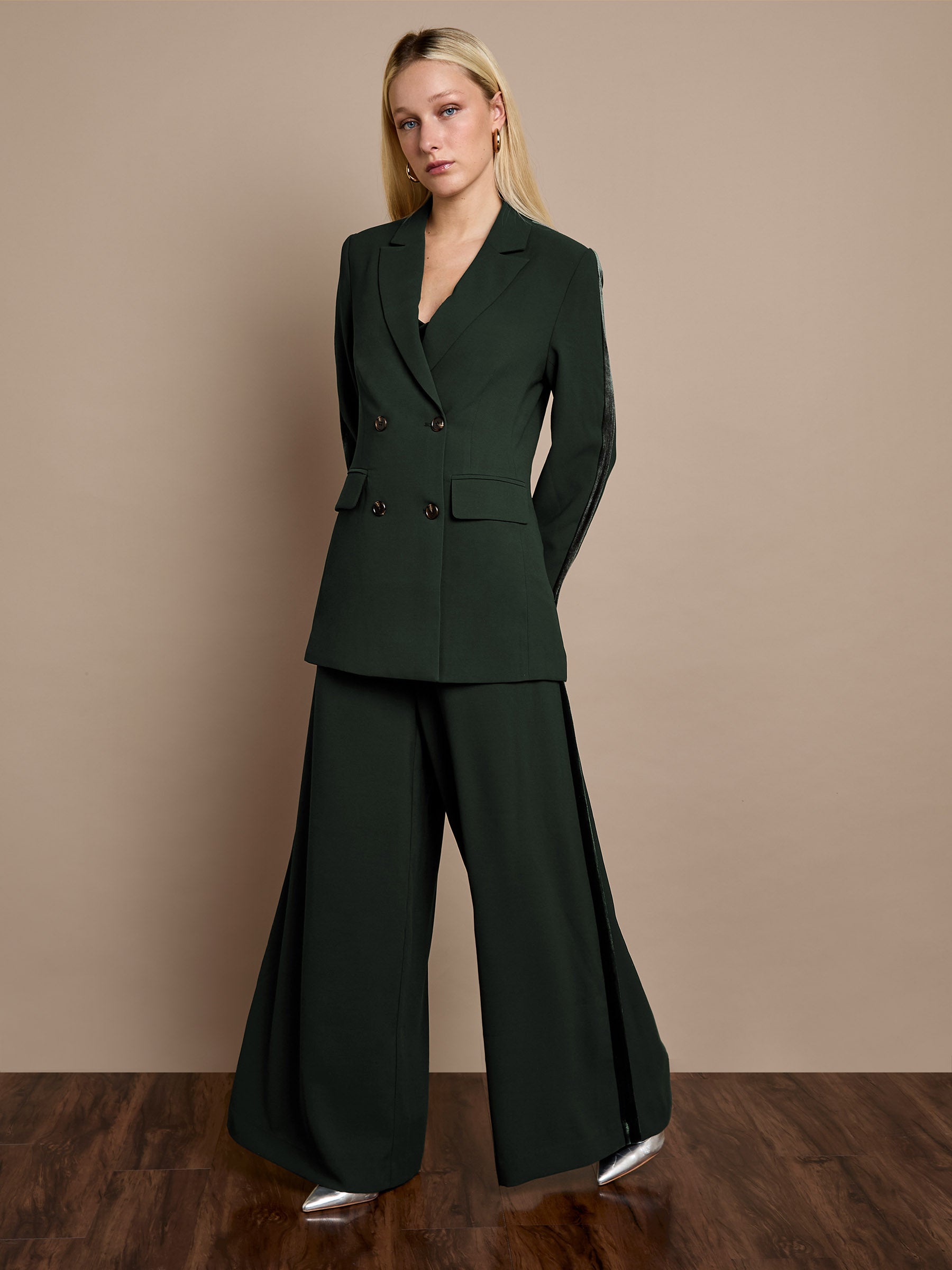 Winter Taylor Wide-Leg Green Trouser