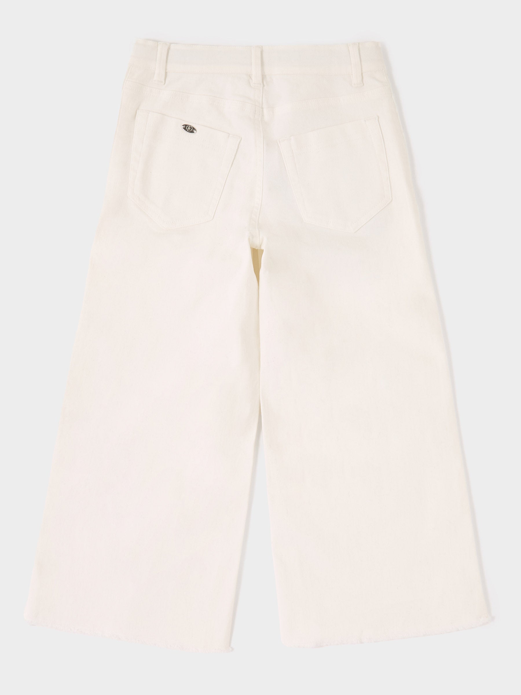 GWD Grace Cream Wide Leg Jean
