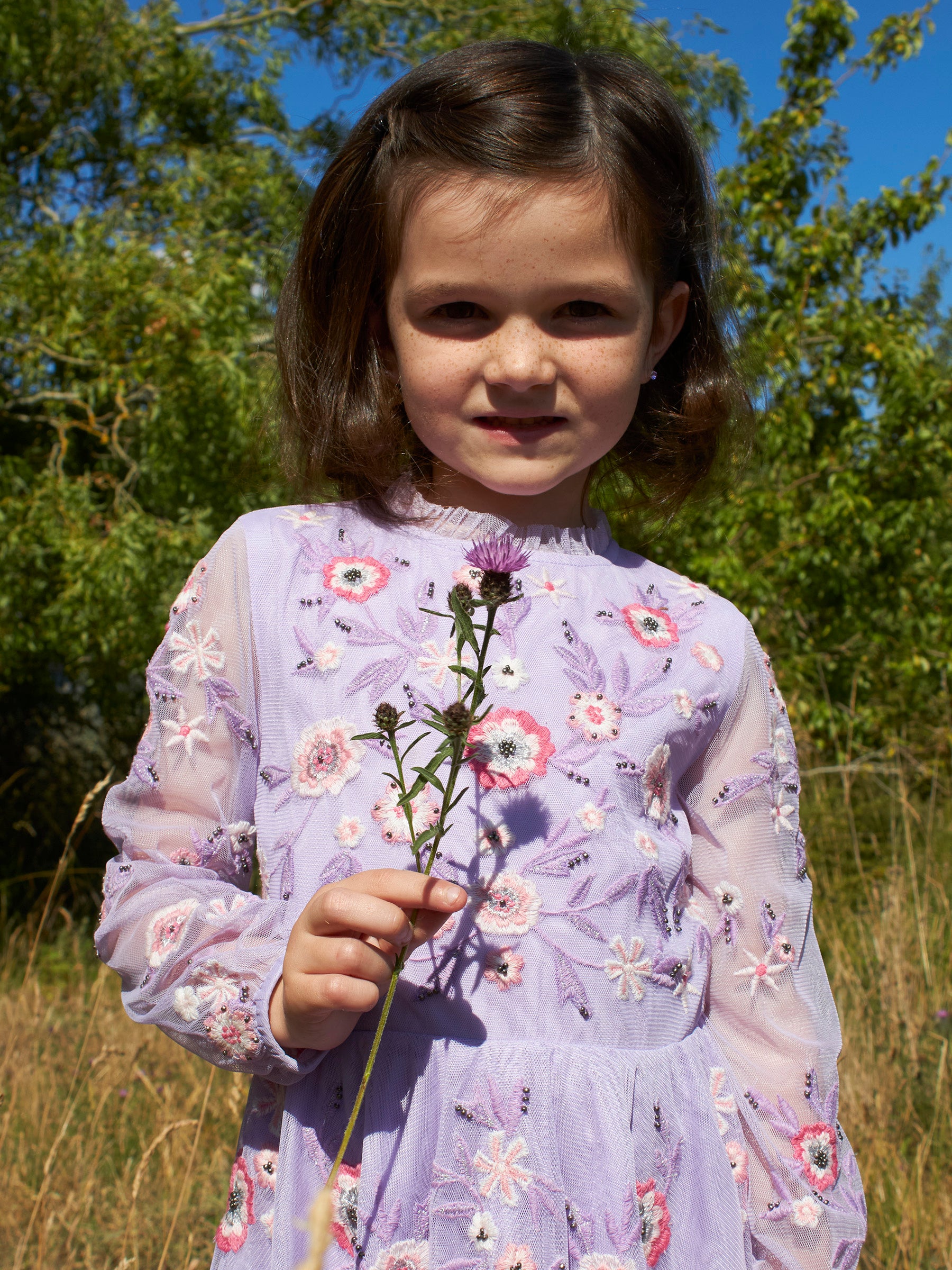 GWD Jazz Lilac Embroidered Dress