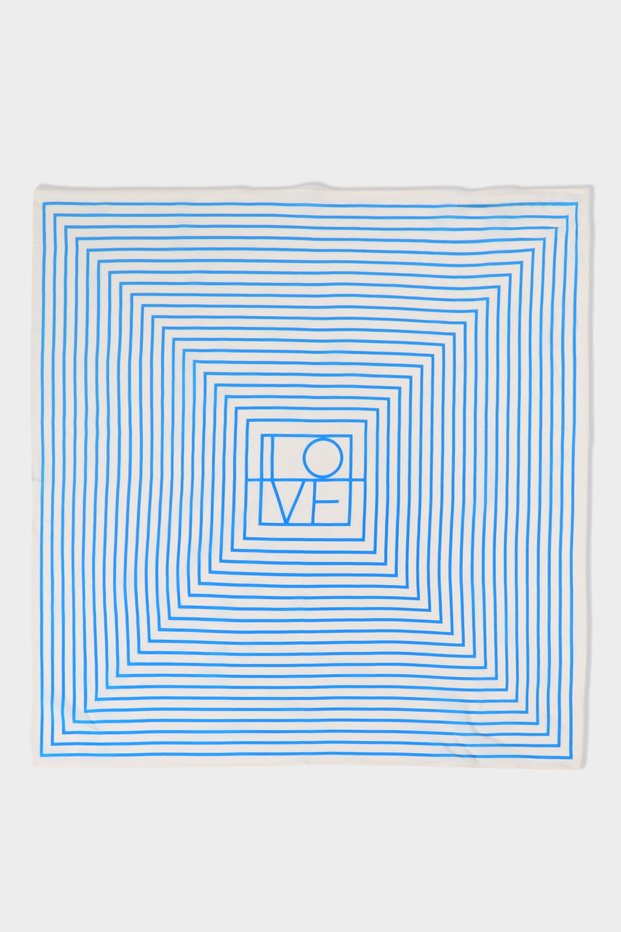 GWD Square Silk Scarves, Blue and Olive