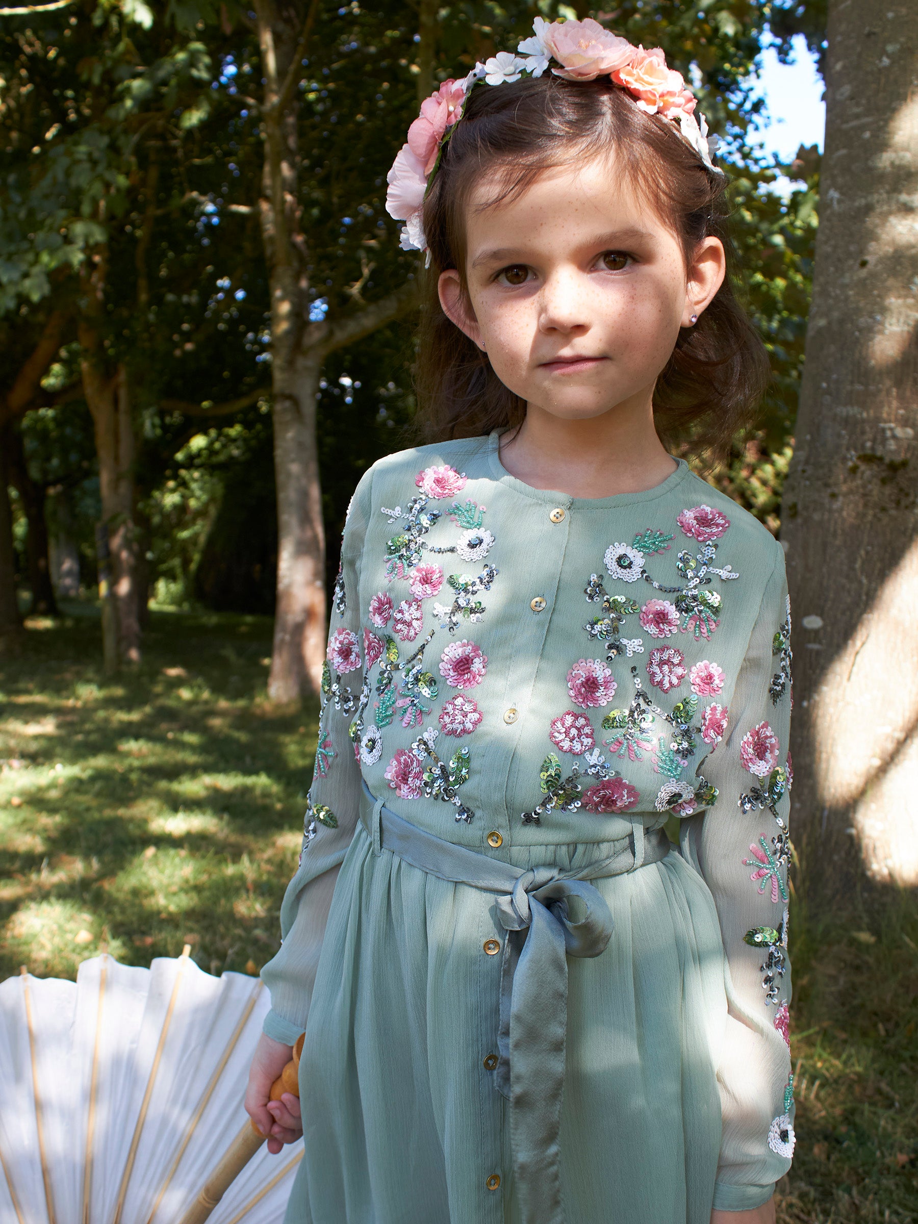 GWD Emmie Embellished Dress Sage