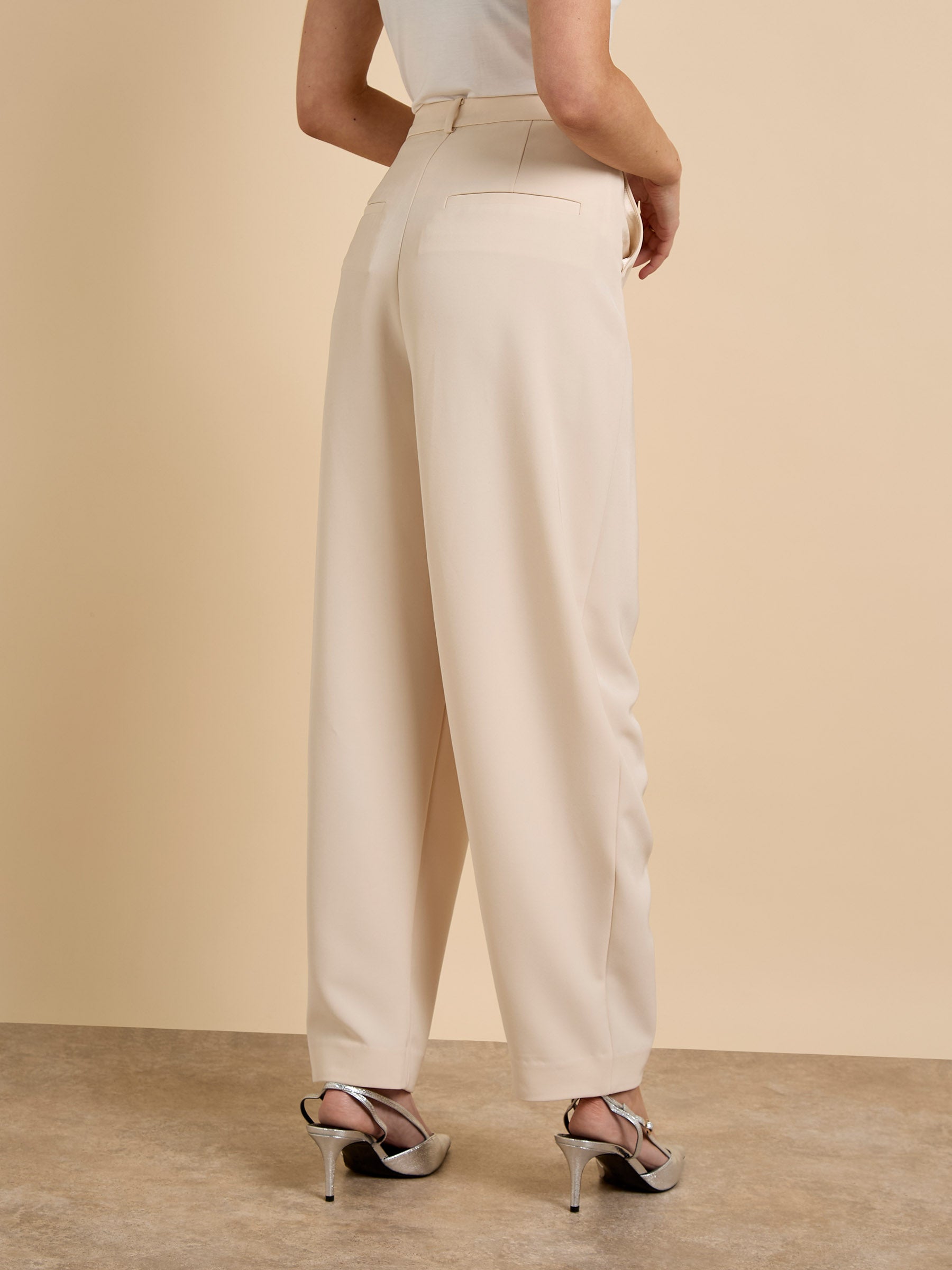 GWD Malika Cream Wide Leg Trouser