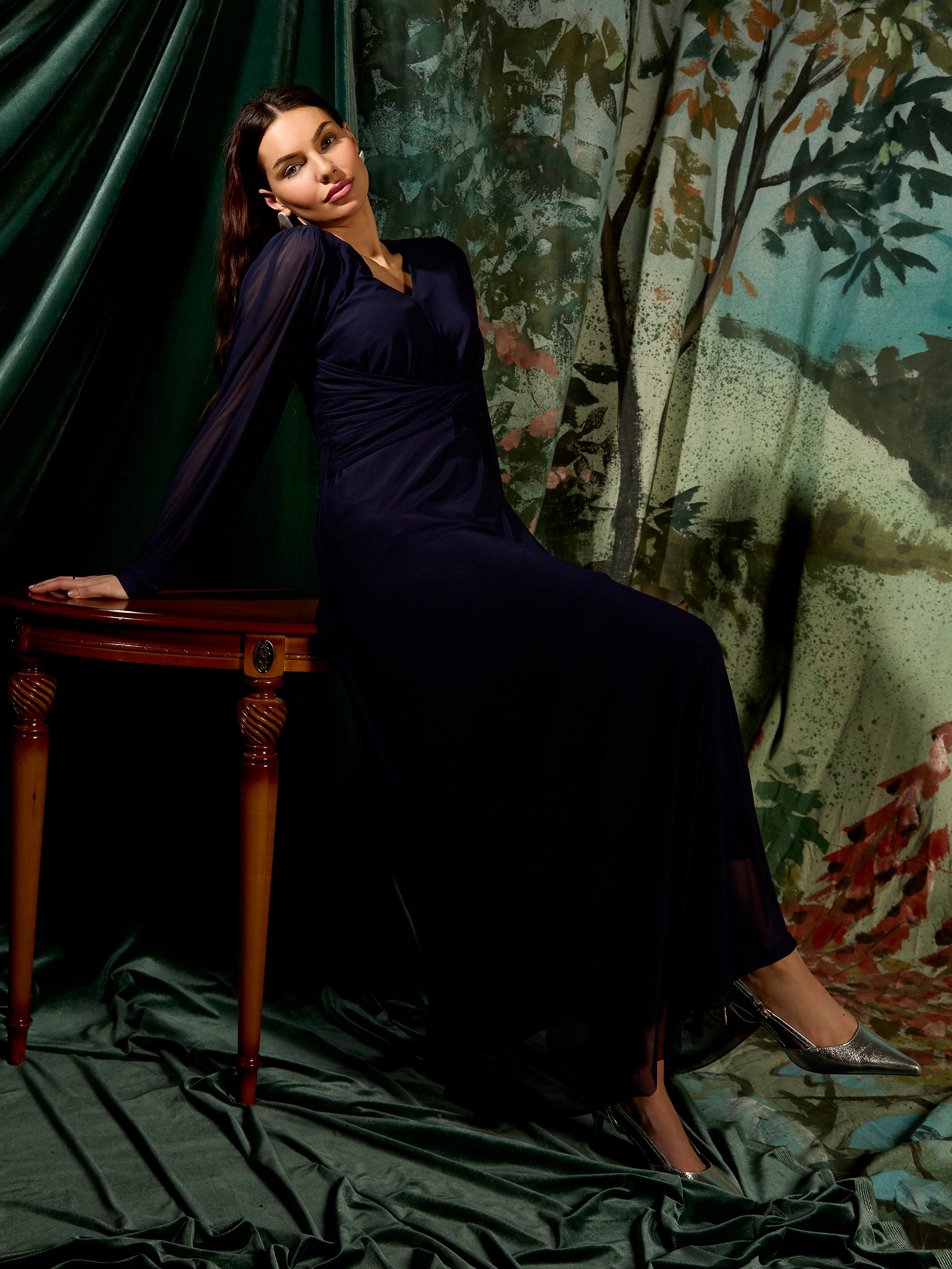 GWD Martha Knot Maxi Dress Navy