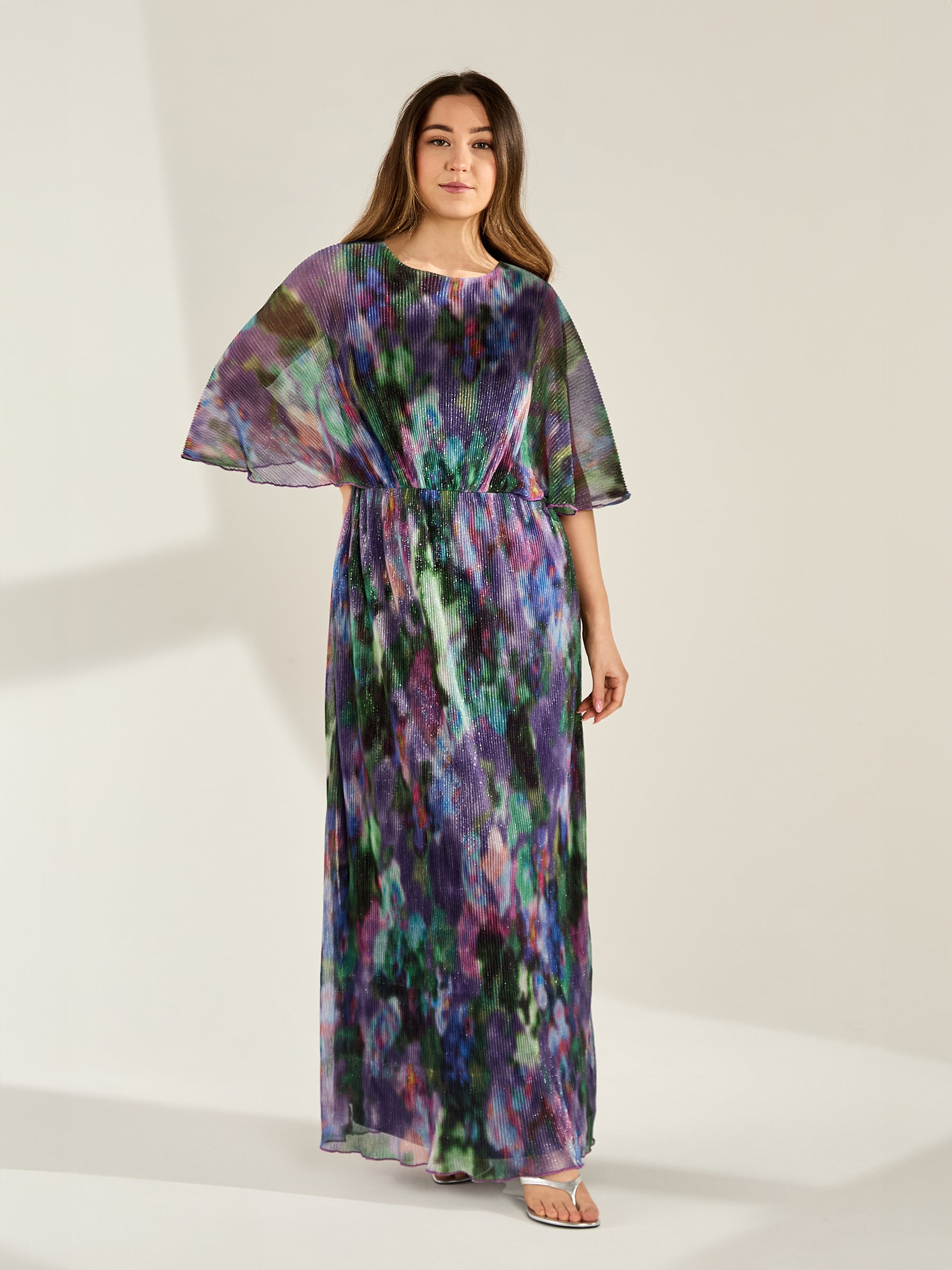 GWD Cameron Printed Metallic Maxi Dress