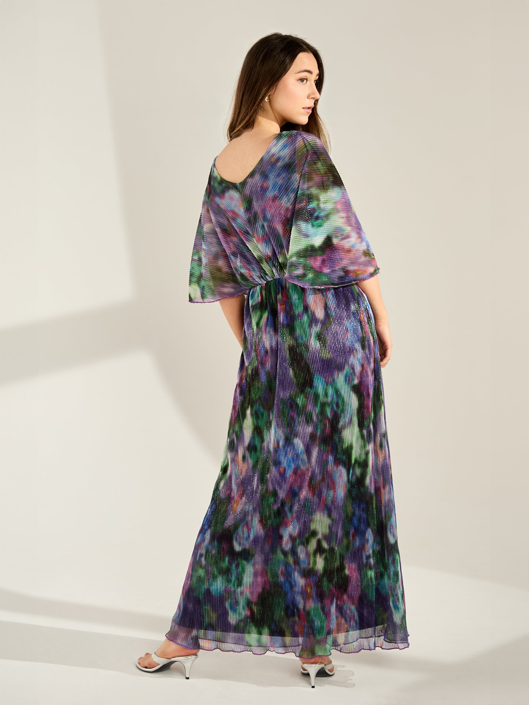 GWD Cameron Printed Metallic Maxi Dress