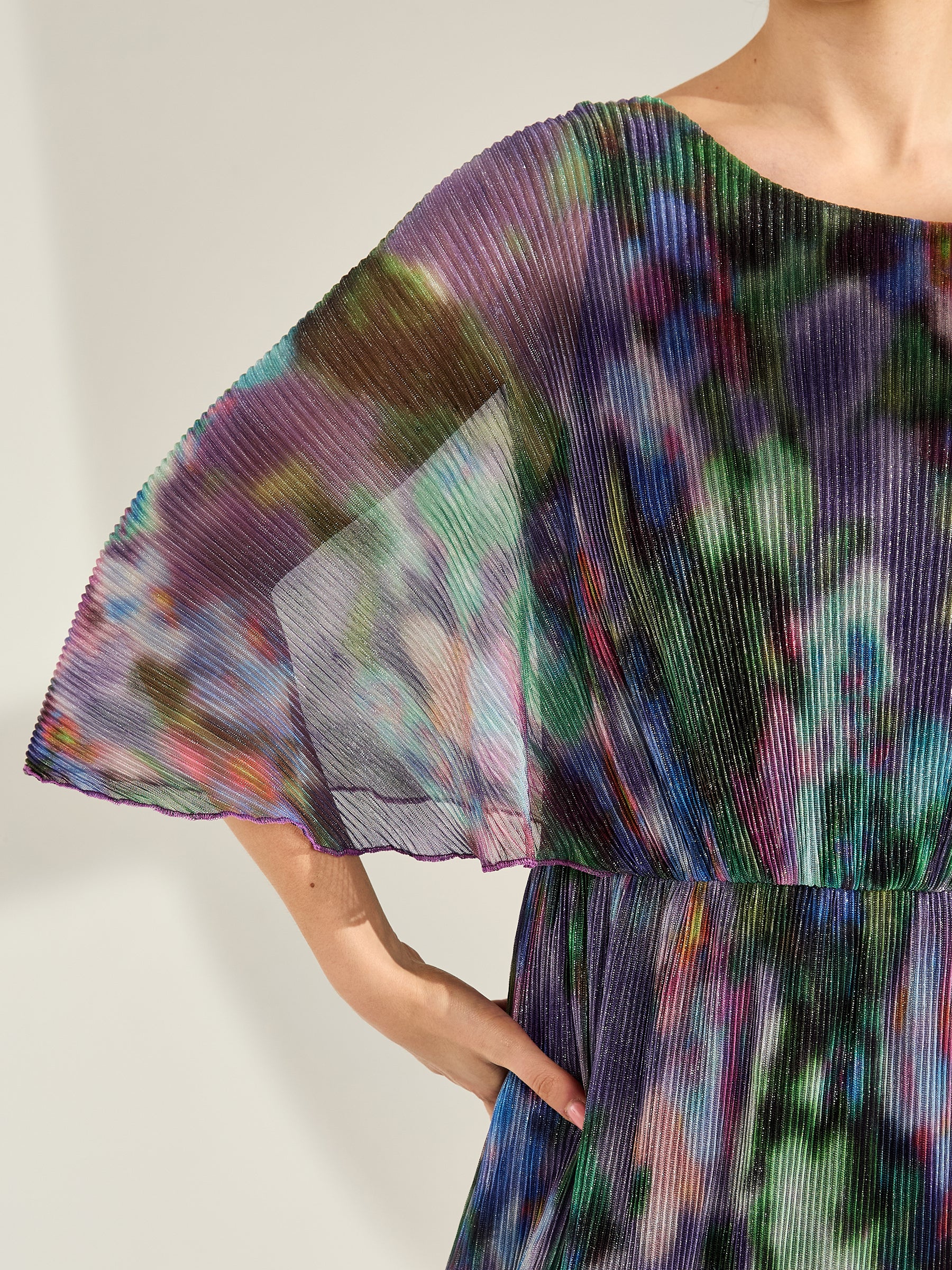 GWD Cameron Printed Metallic Maxi Dress