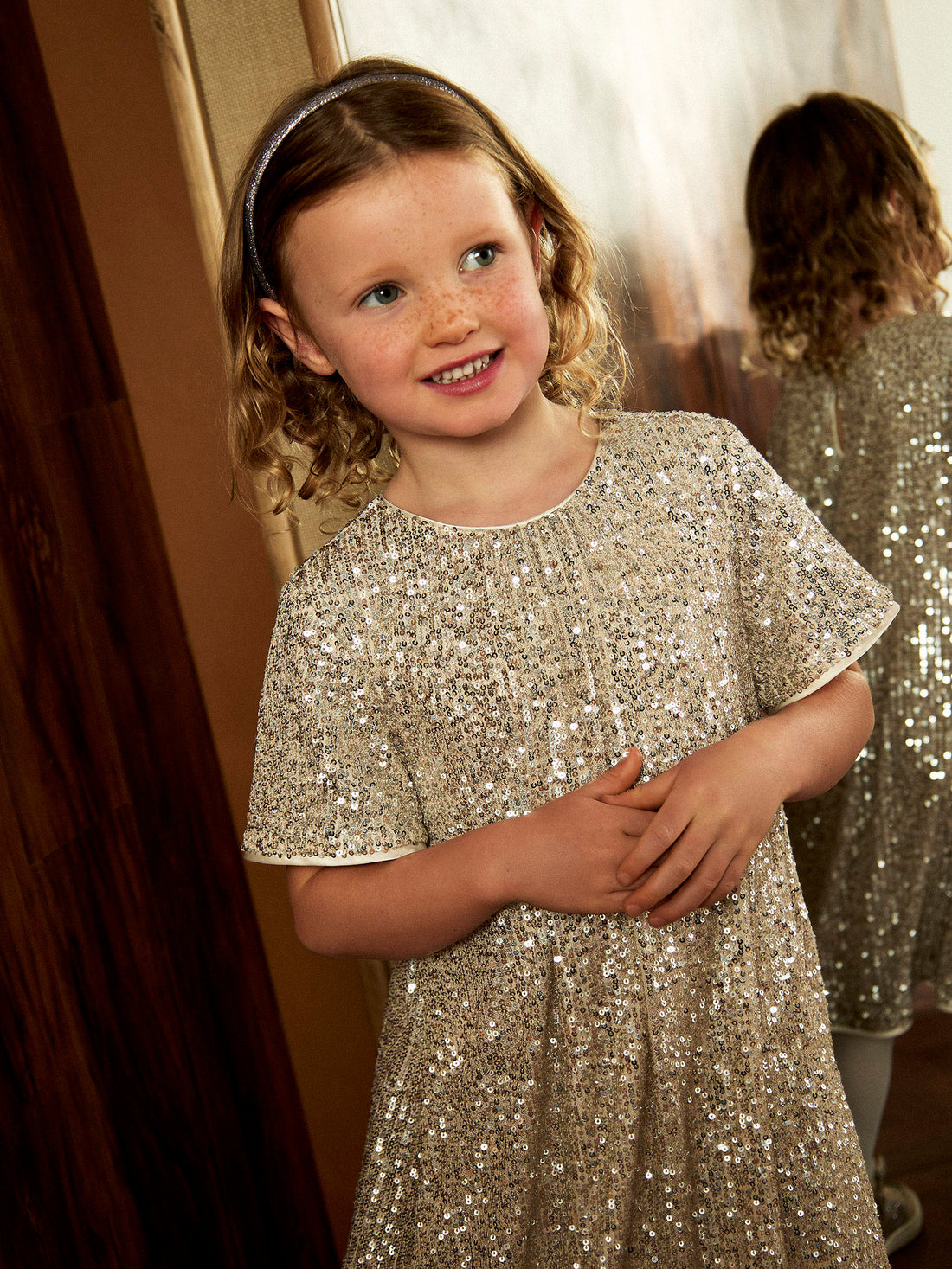 GWD Ivy Silver Sequin Sparkle Dress
