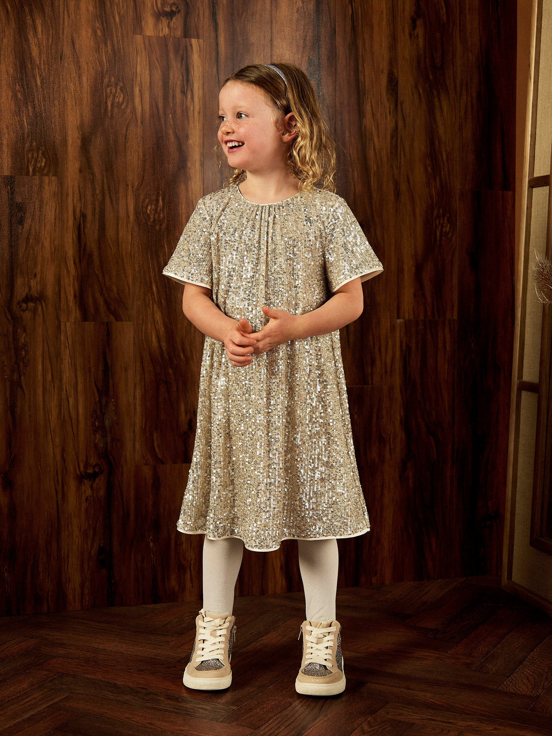 GWD Ivy Silver Sequin Sparkle Dress
