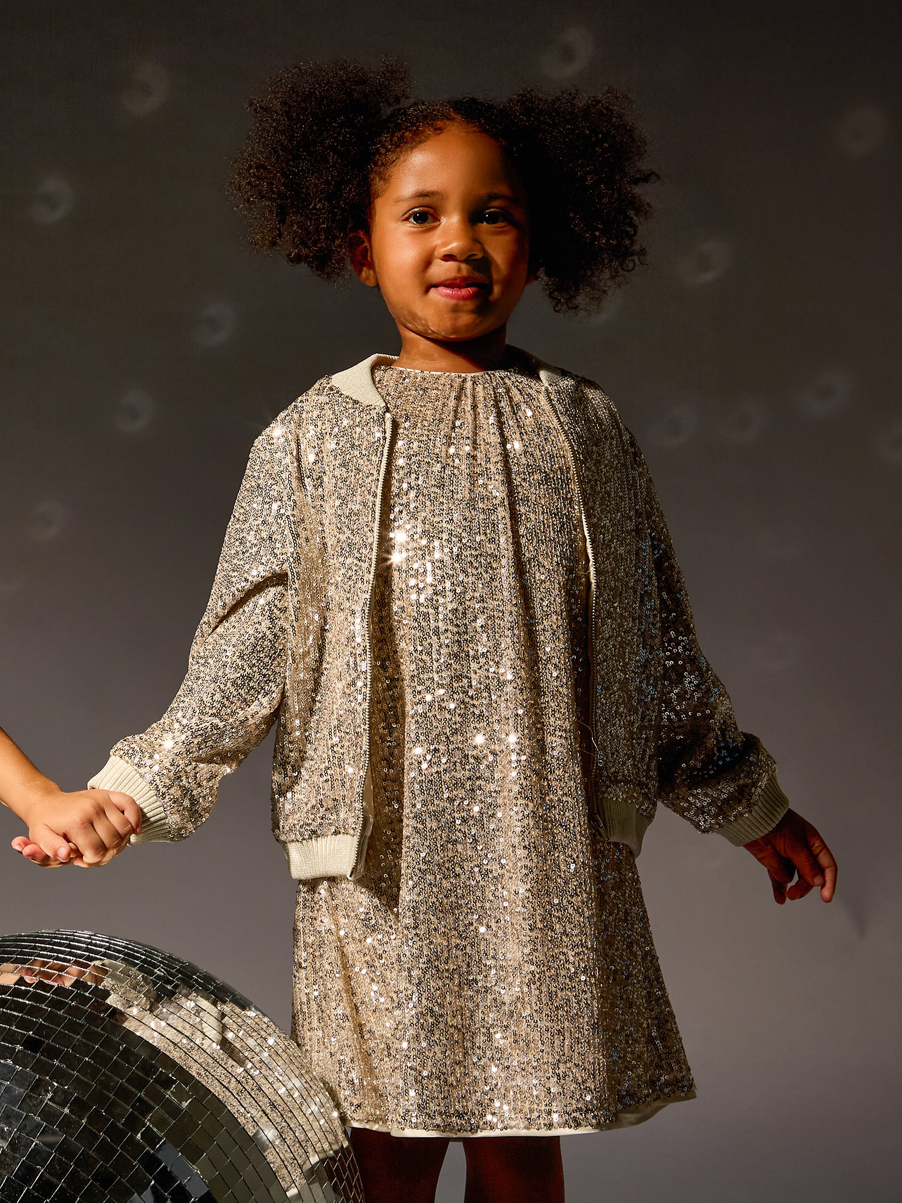 GWD Ivy Silver Sequin Sparkle Dress