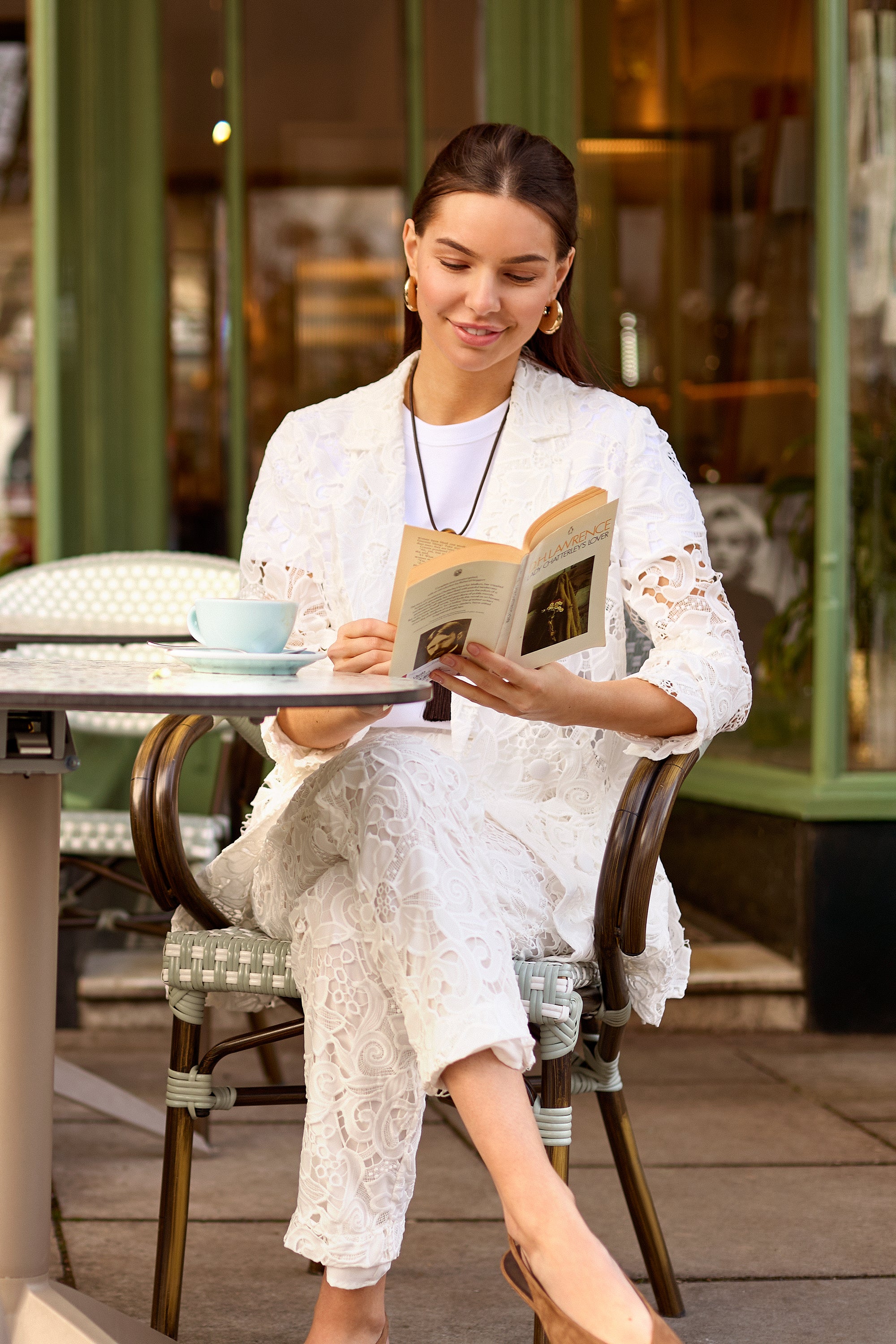 GWD Paola White Lace Trousers