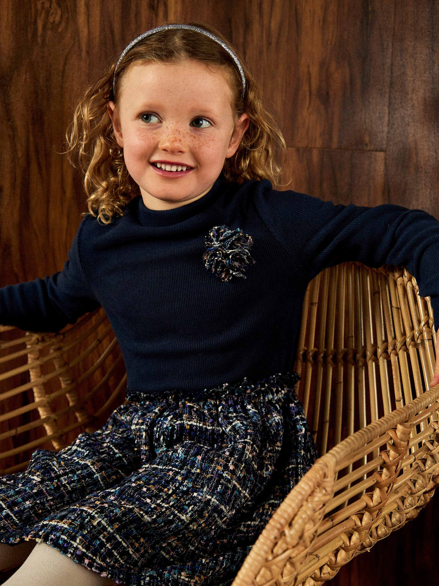 GWD Agatha 2 in 1 Tweed Corsage Dress