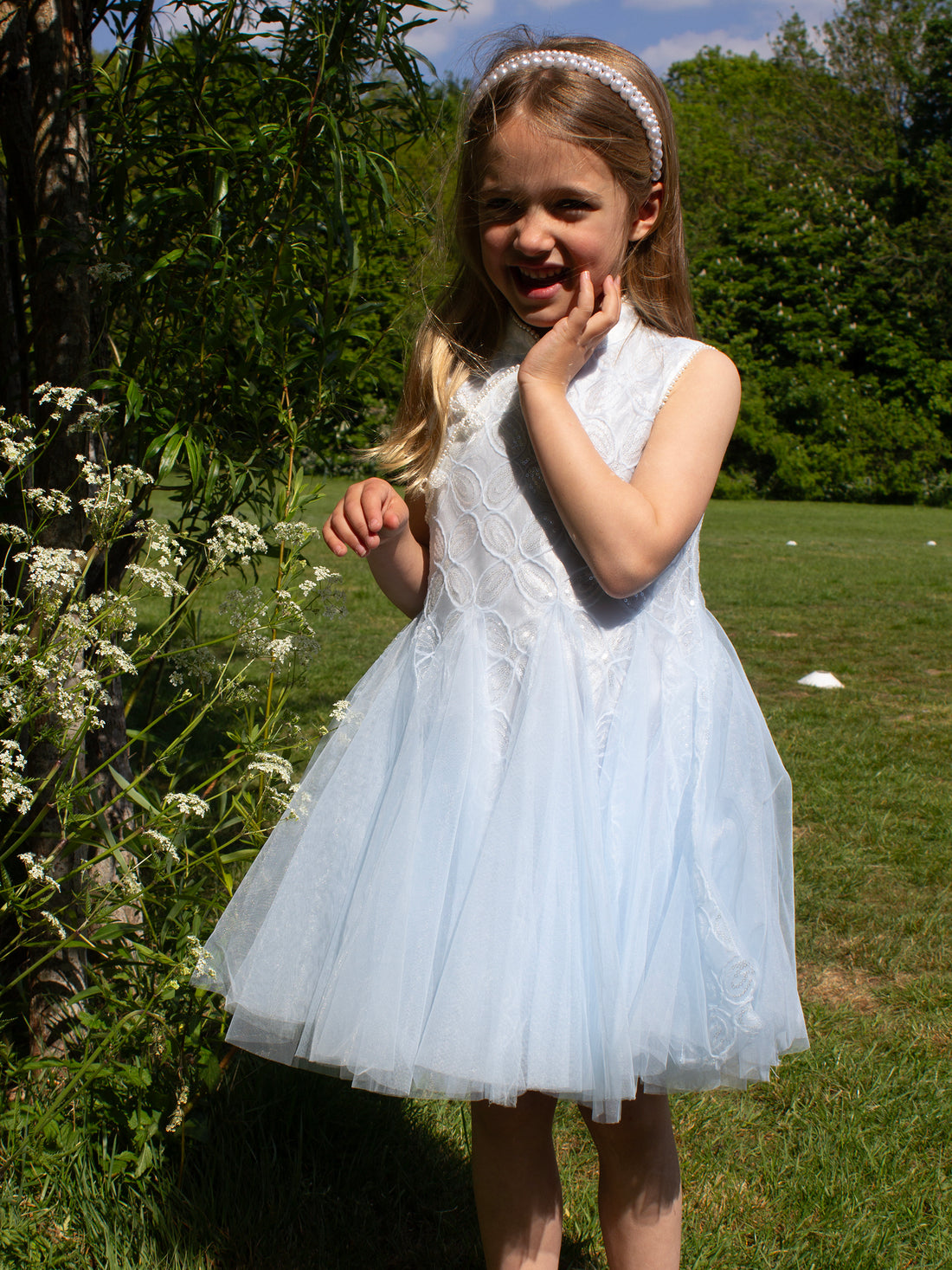 GWD Ocean Breeze Shimmer Sequin Blue Party Dress