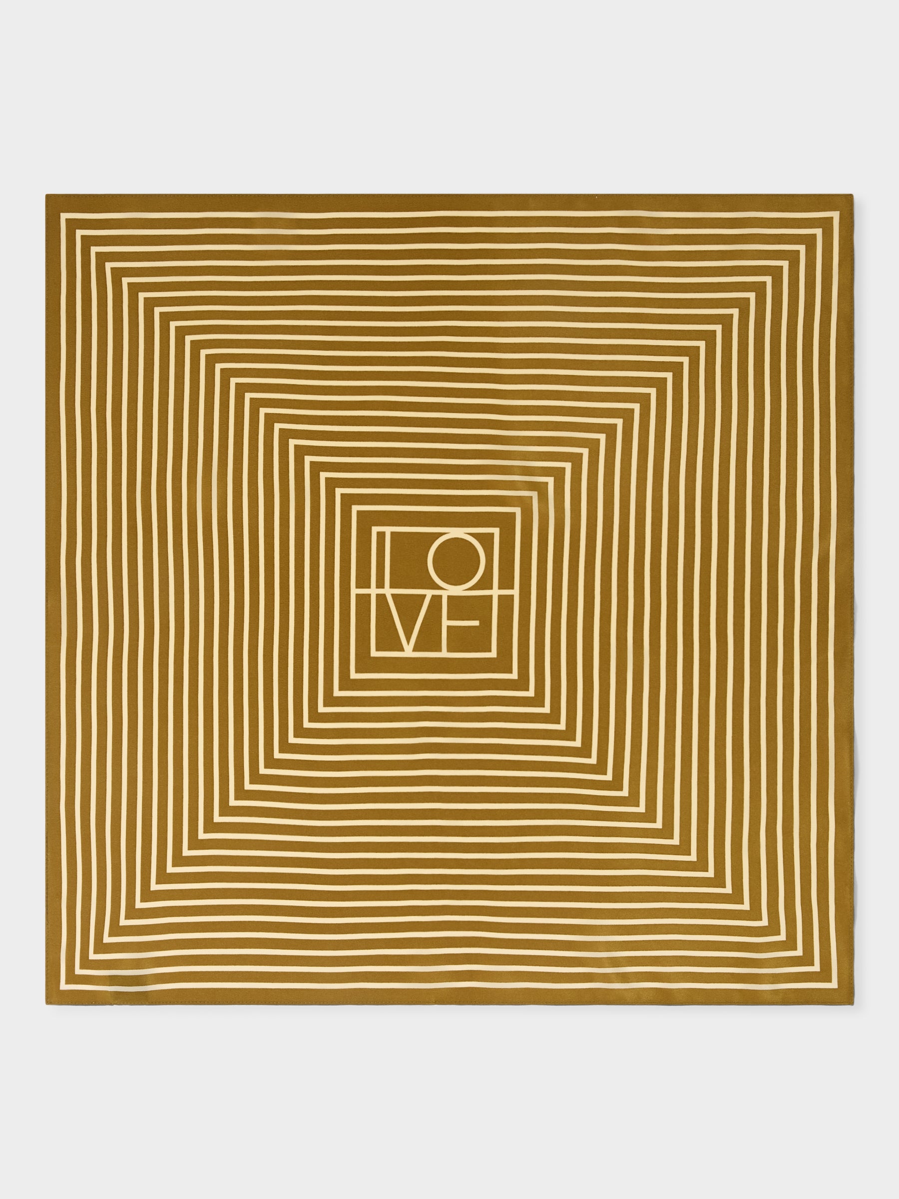 GWD Square Silk Scarves, Blue and Olive