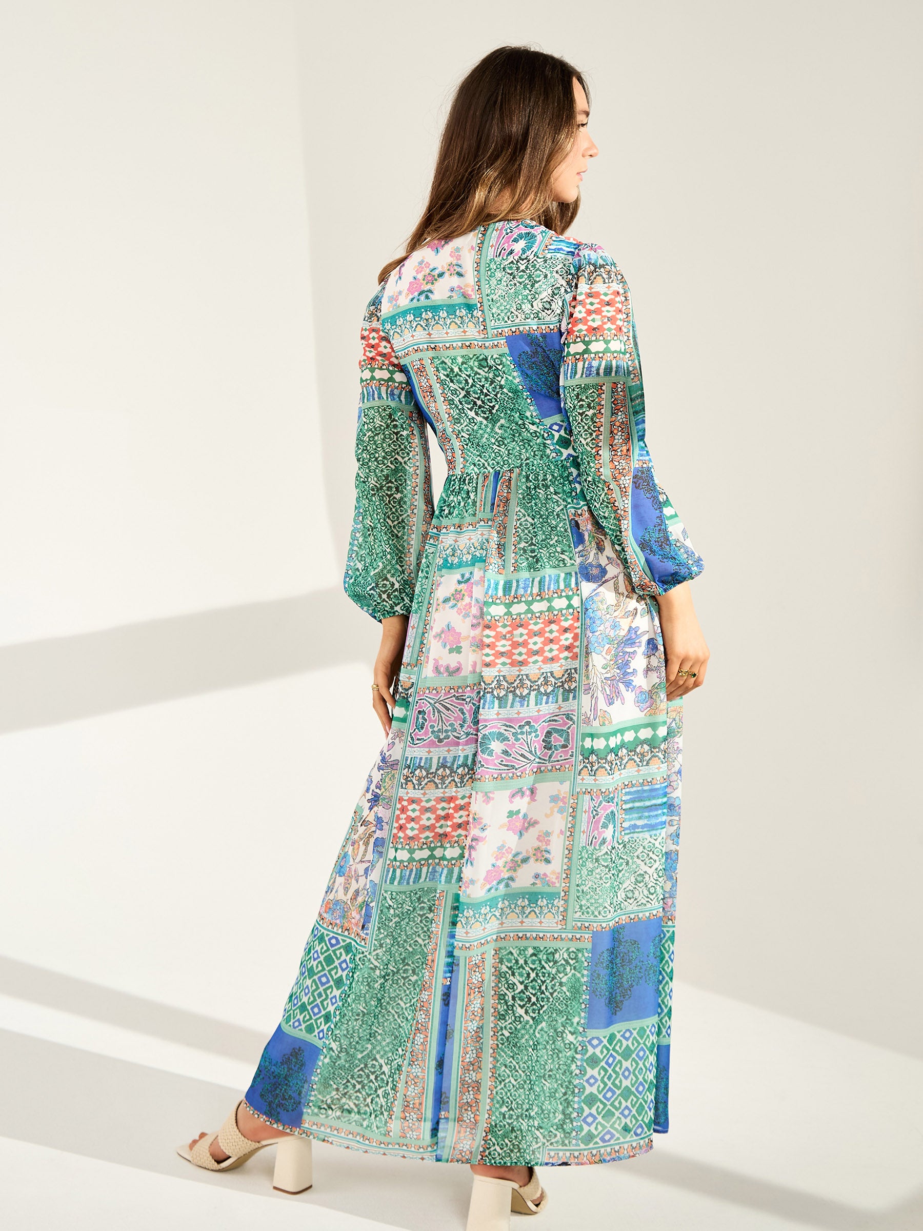 GWD Tinsley Patchwork Print Maxi Dress