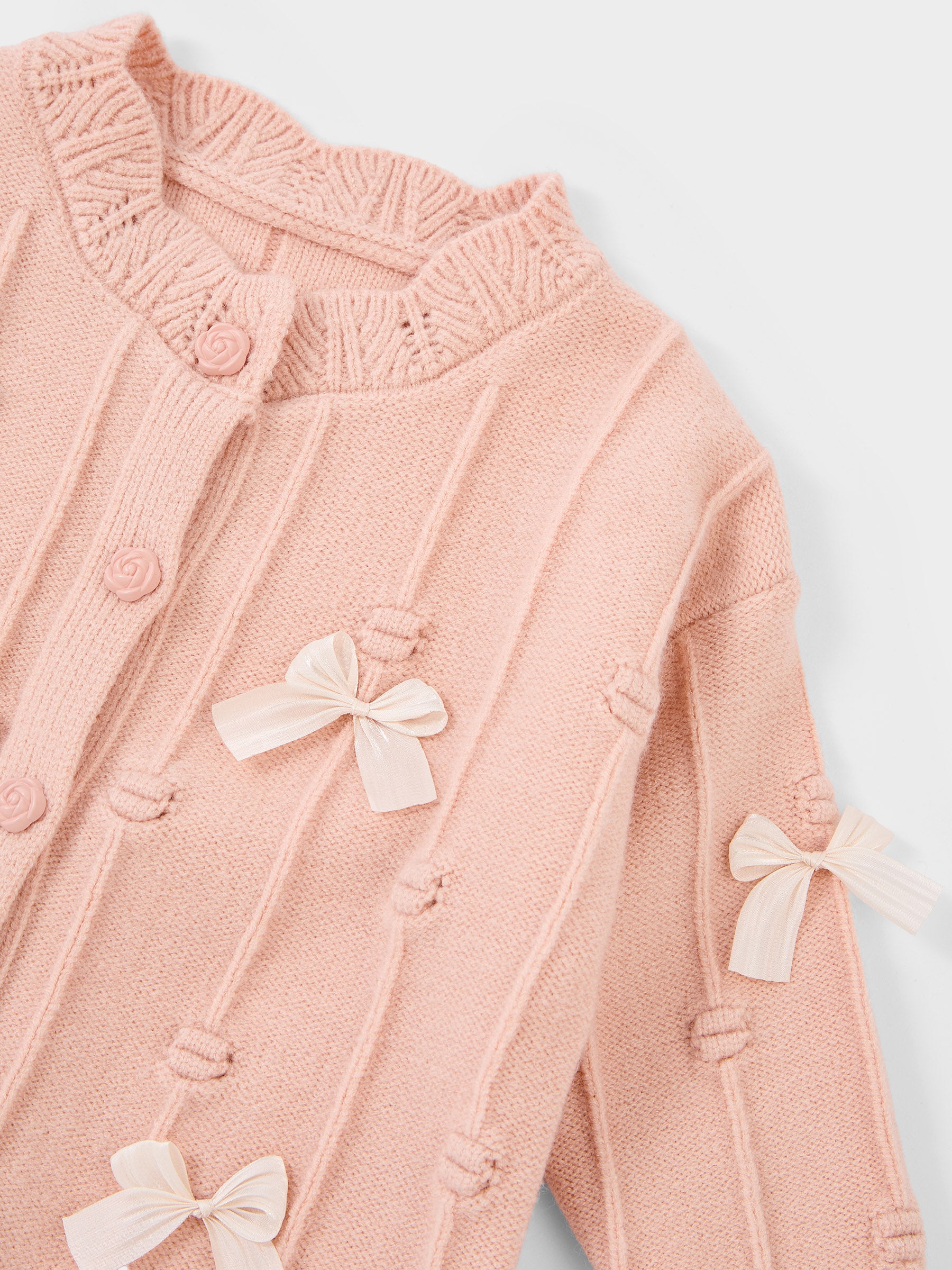 GWD Twinkle Bow Pink Cardigan