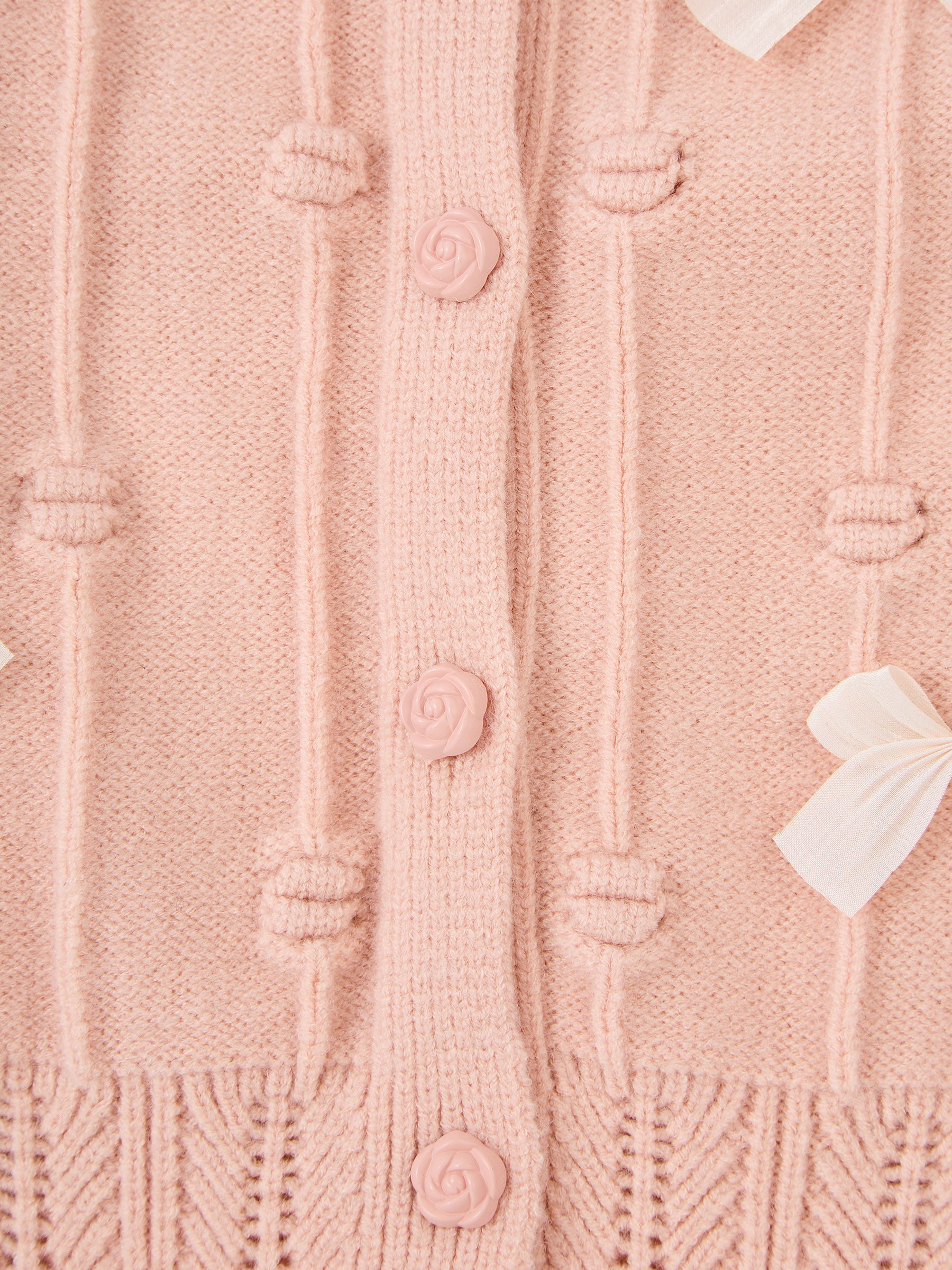 GWD Twinkle Bow Pink Cardigan