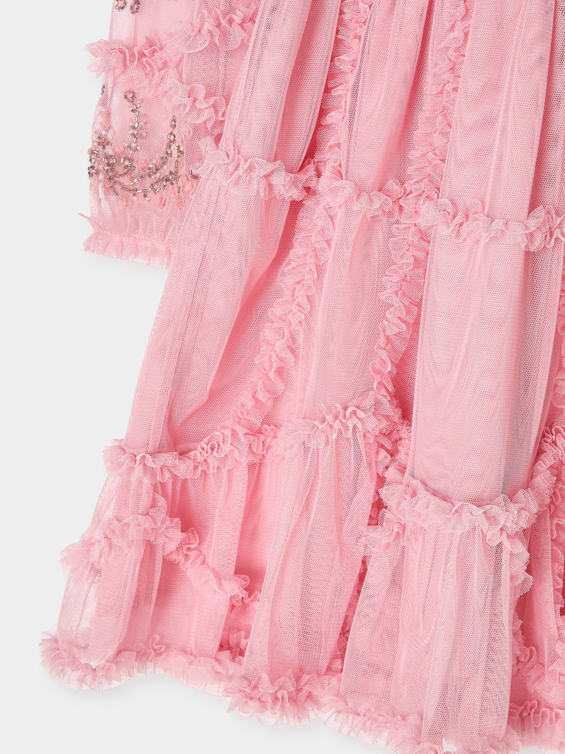 GWD Twyla Long sleeve Mesh Dress Pink