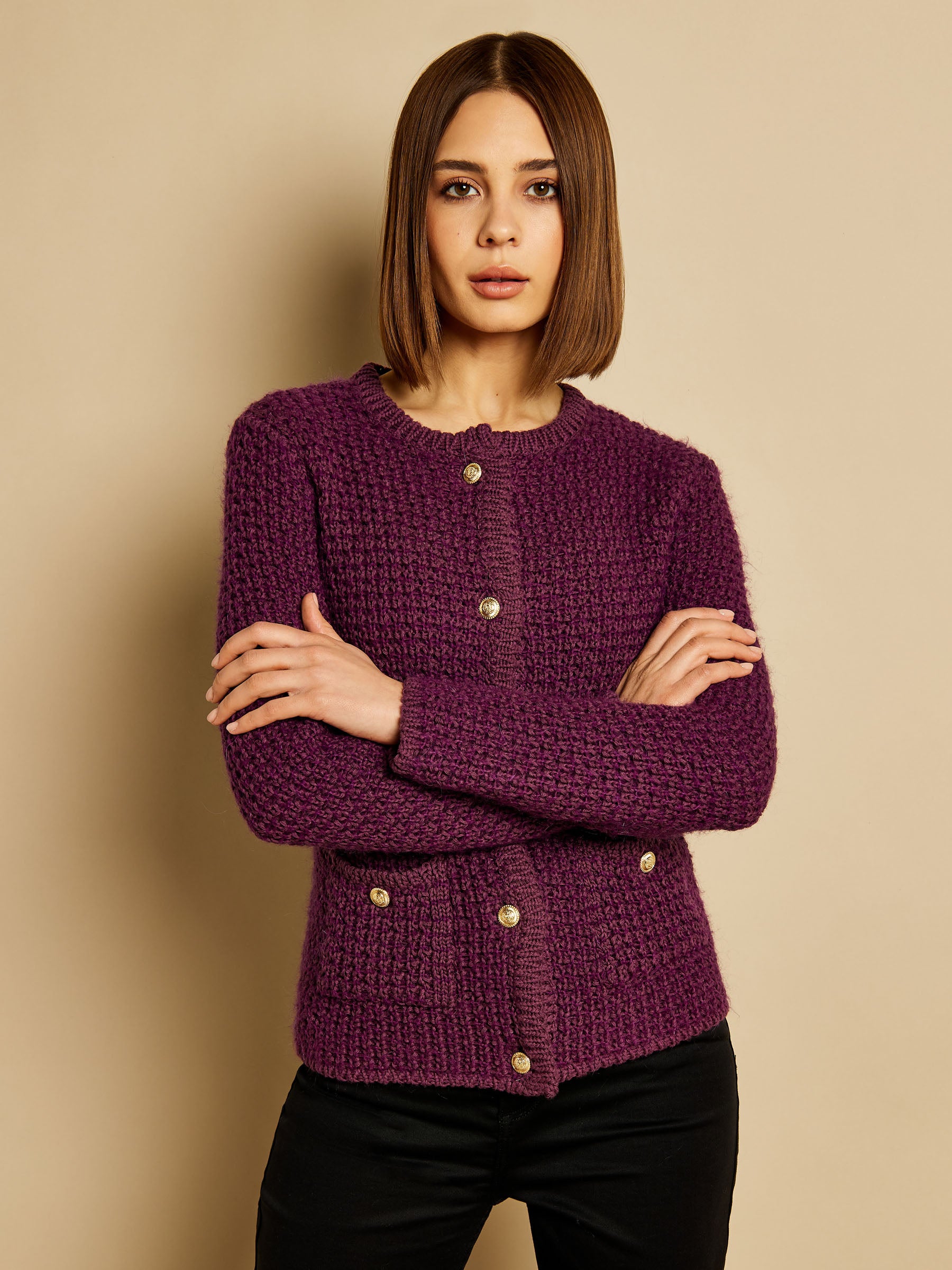 GWD Emilia Chucky Knit Button Cardigan