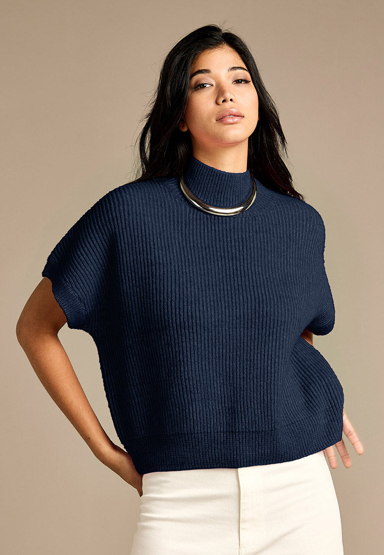 GWD Parker Navy Chunky Knit Jumper
