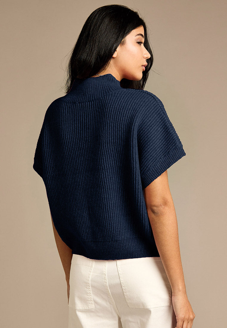 GWD Parker Navy Chunky Knit Jumper