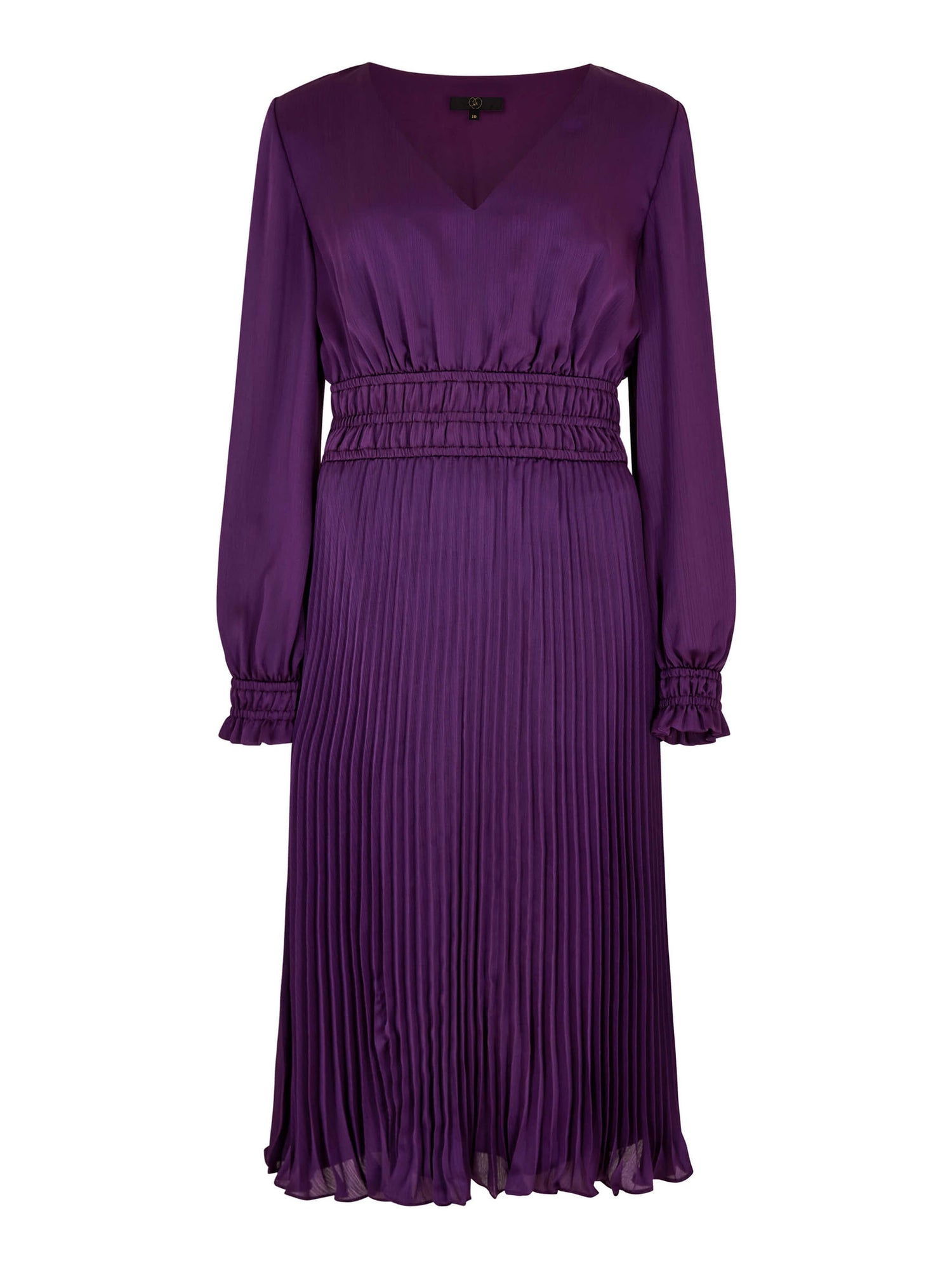 GWD Petal Glossy Satin Knee Length Purple Dress