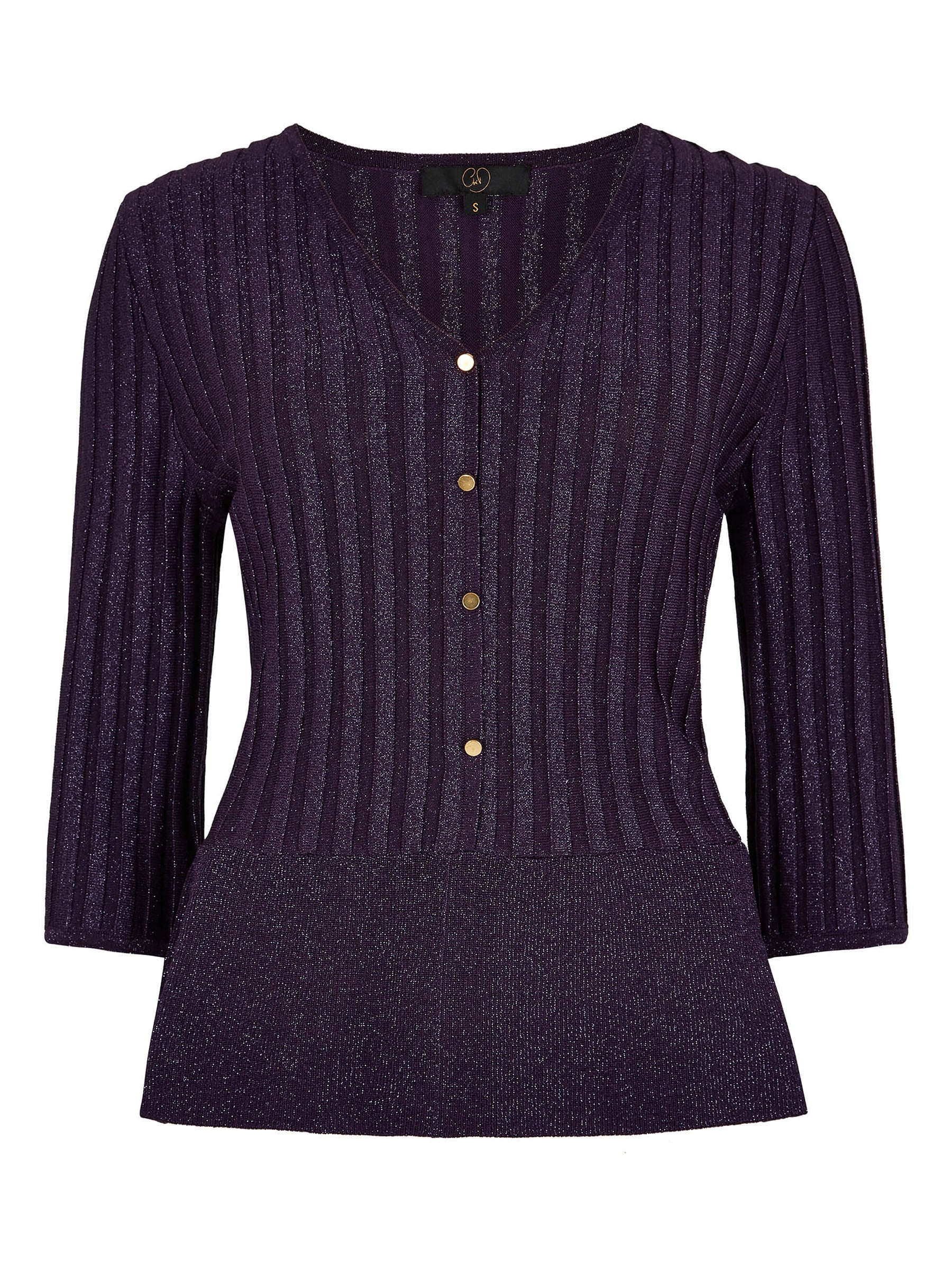 GWD Sadie Knitted Metallic Ribbed Top