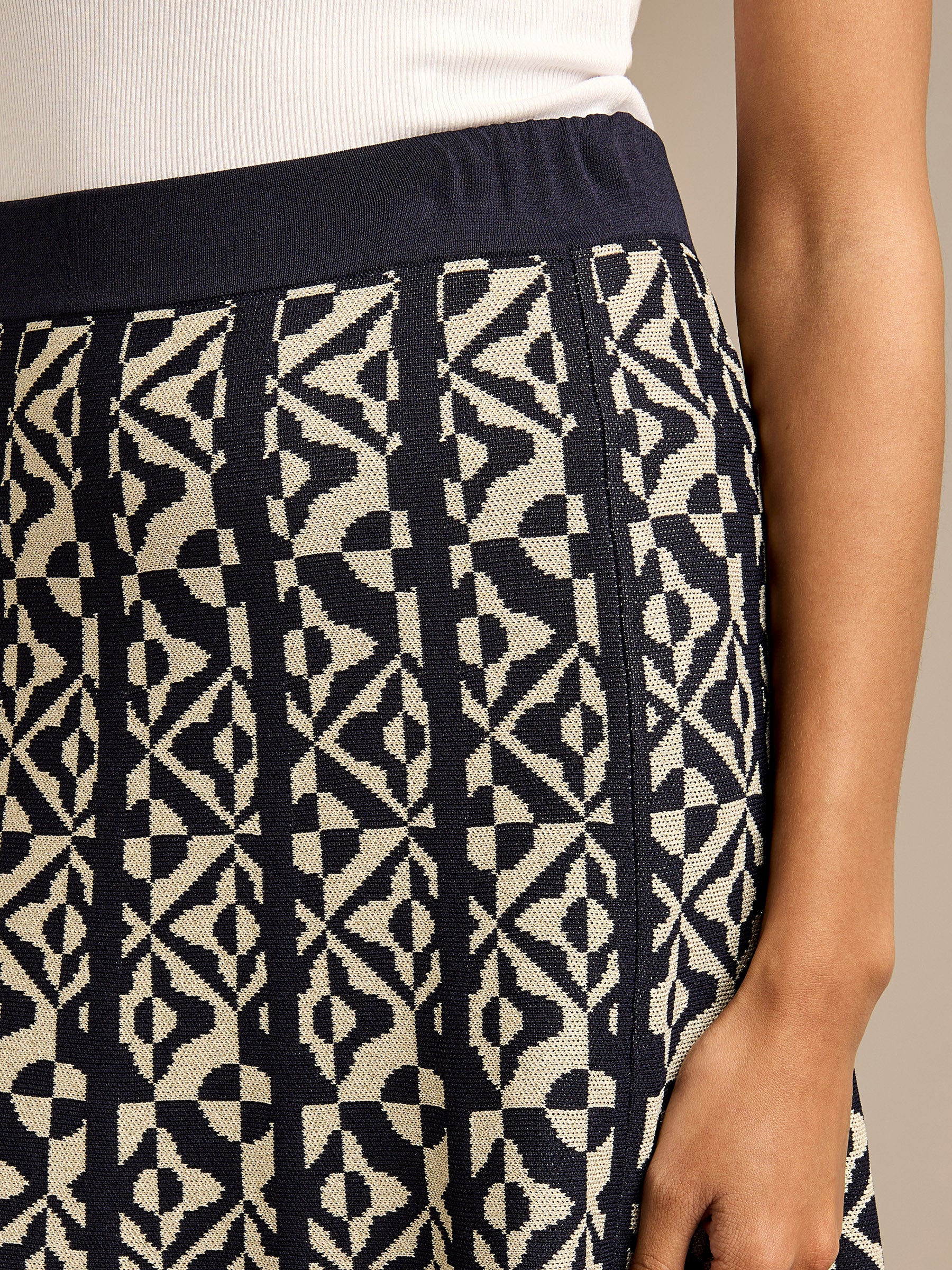 GWD Cate Knitted Geometric Maxi Skirt